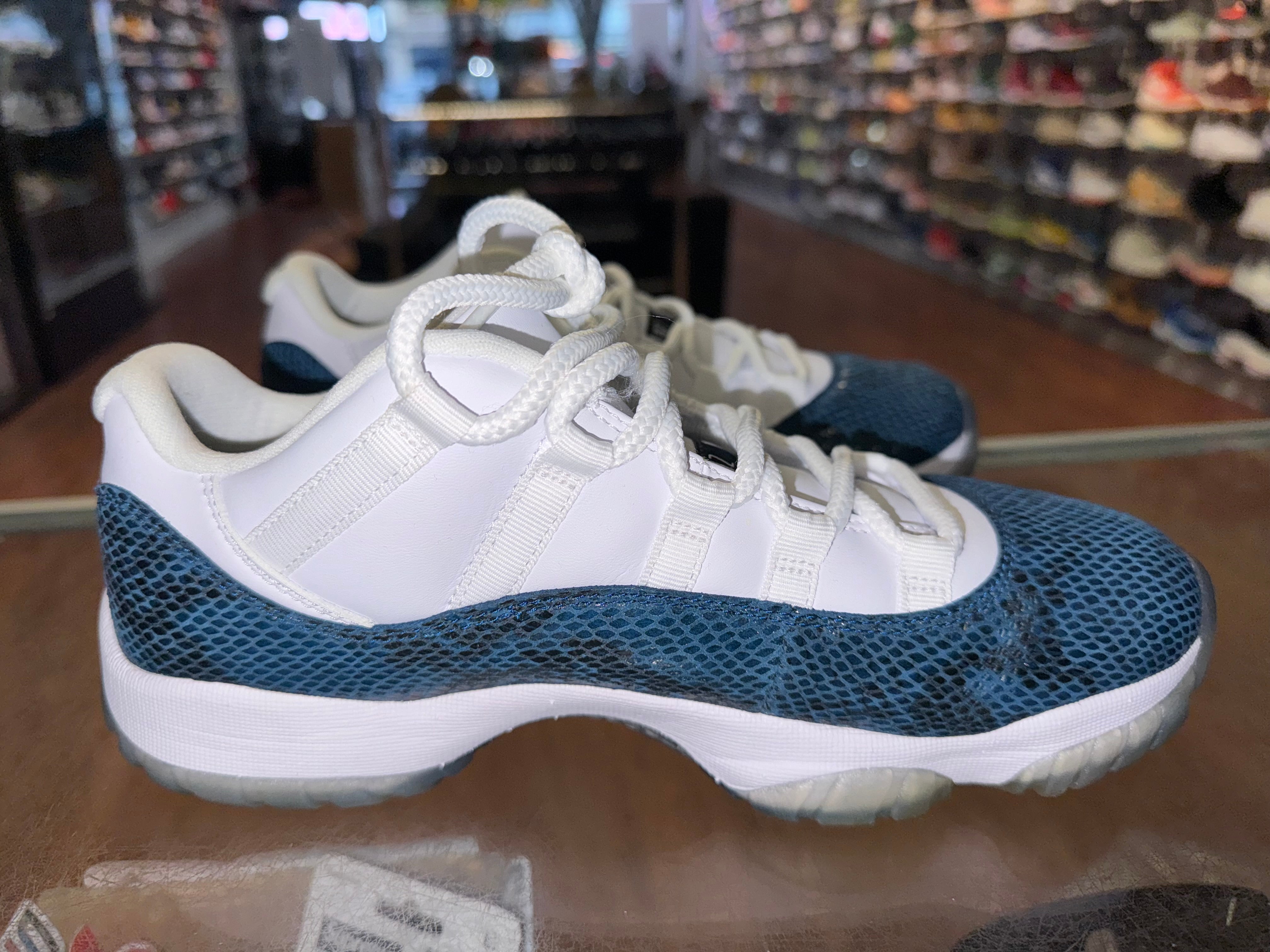 Size 8 Air Jordan 11 Low “Snakeskin Navy”