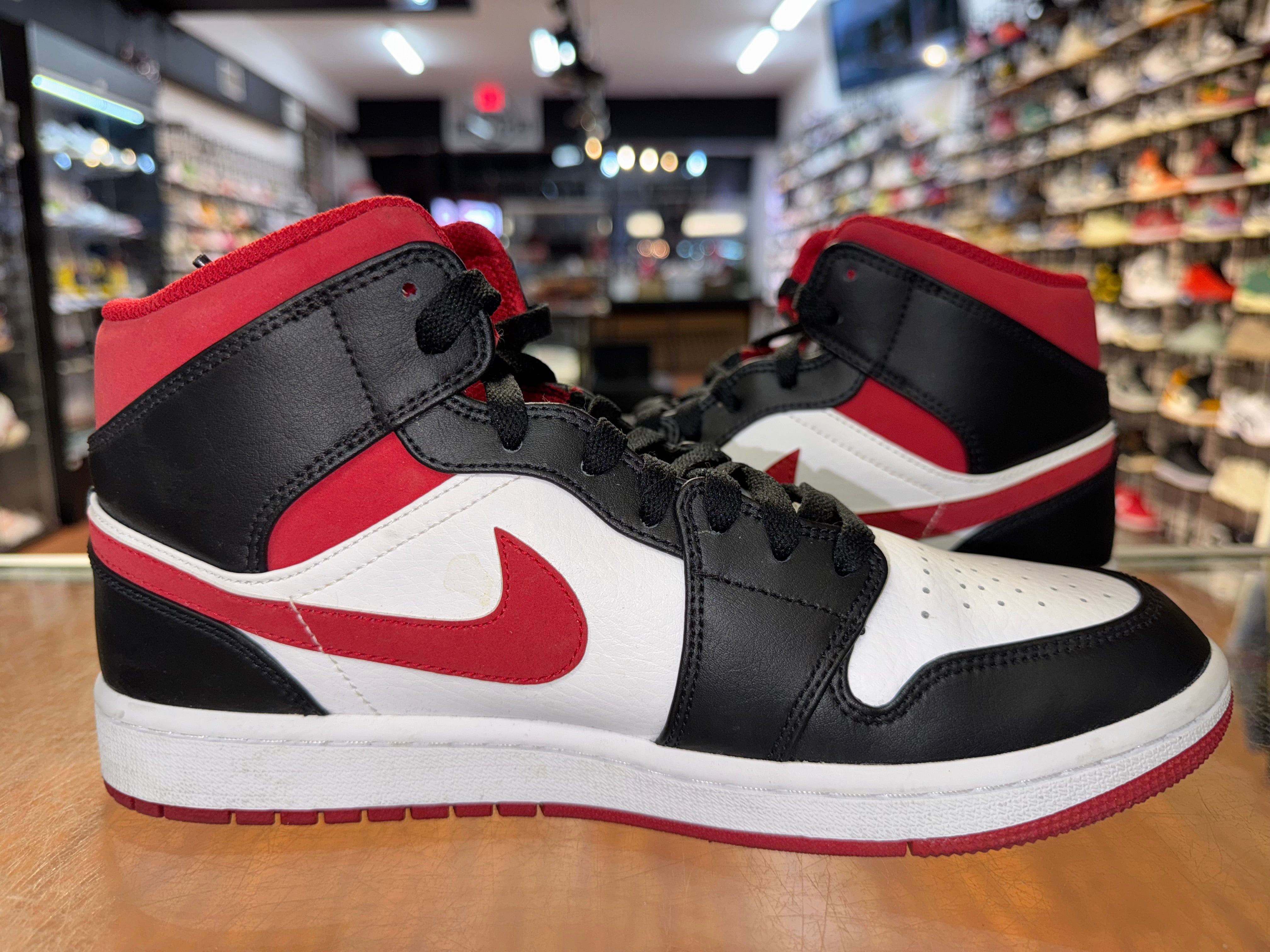 Size 8.5 Air Jordan 1 Mid "Gym Red Black White"