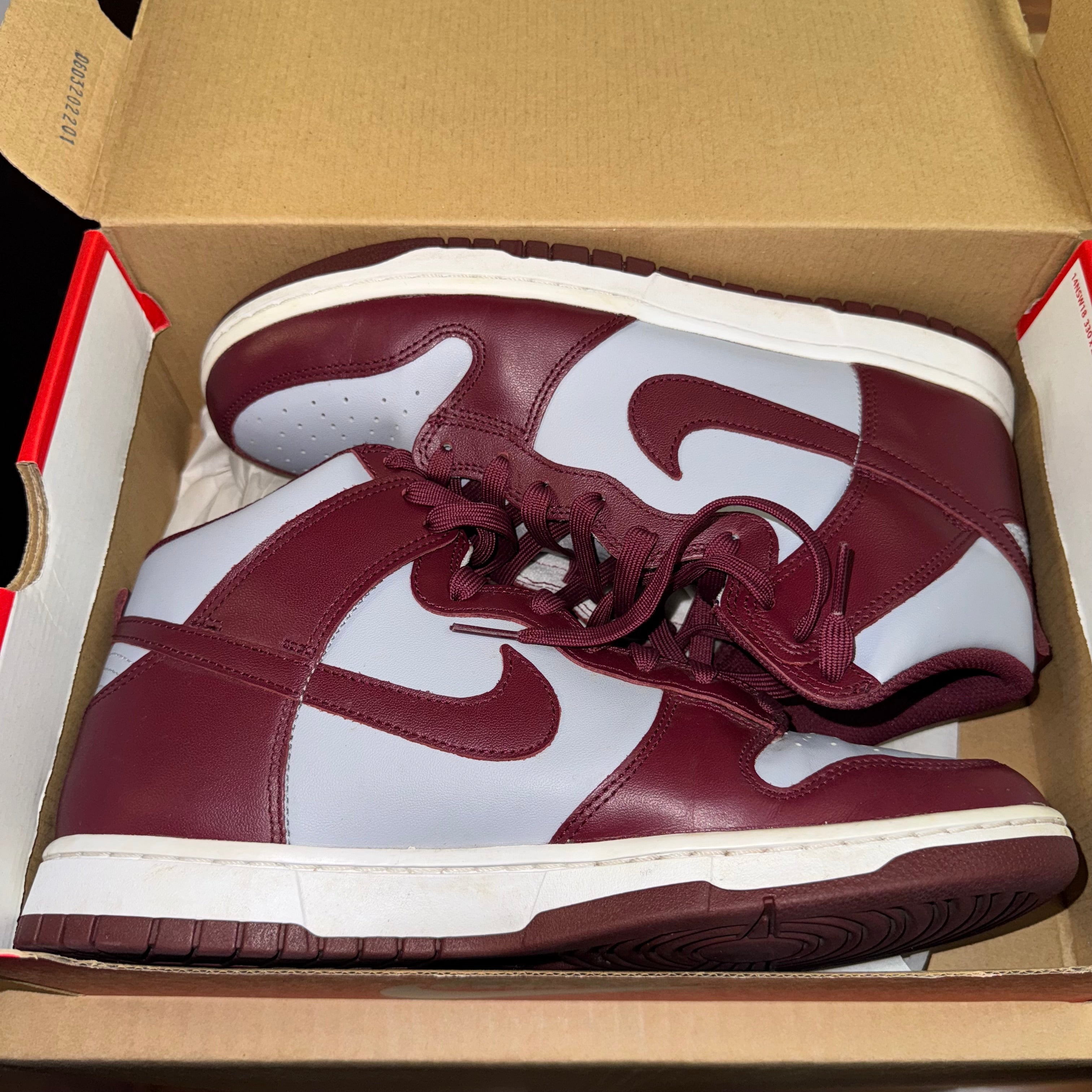 Size 10.5 Dunk High "Dark Beetroot