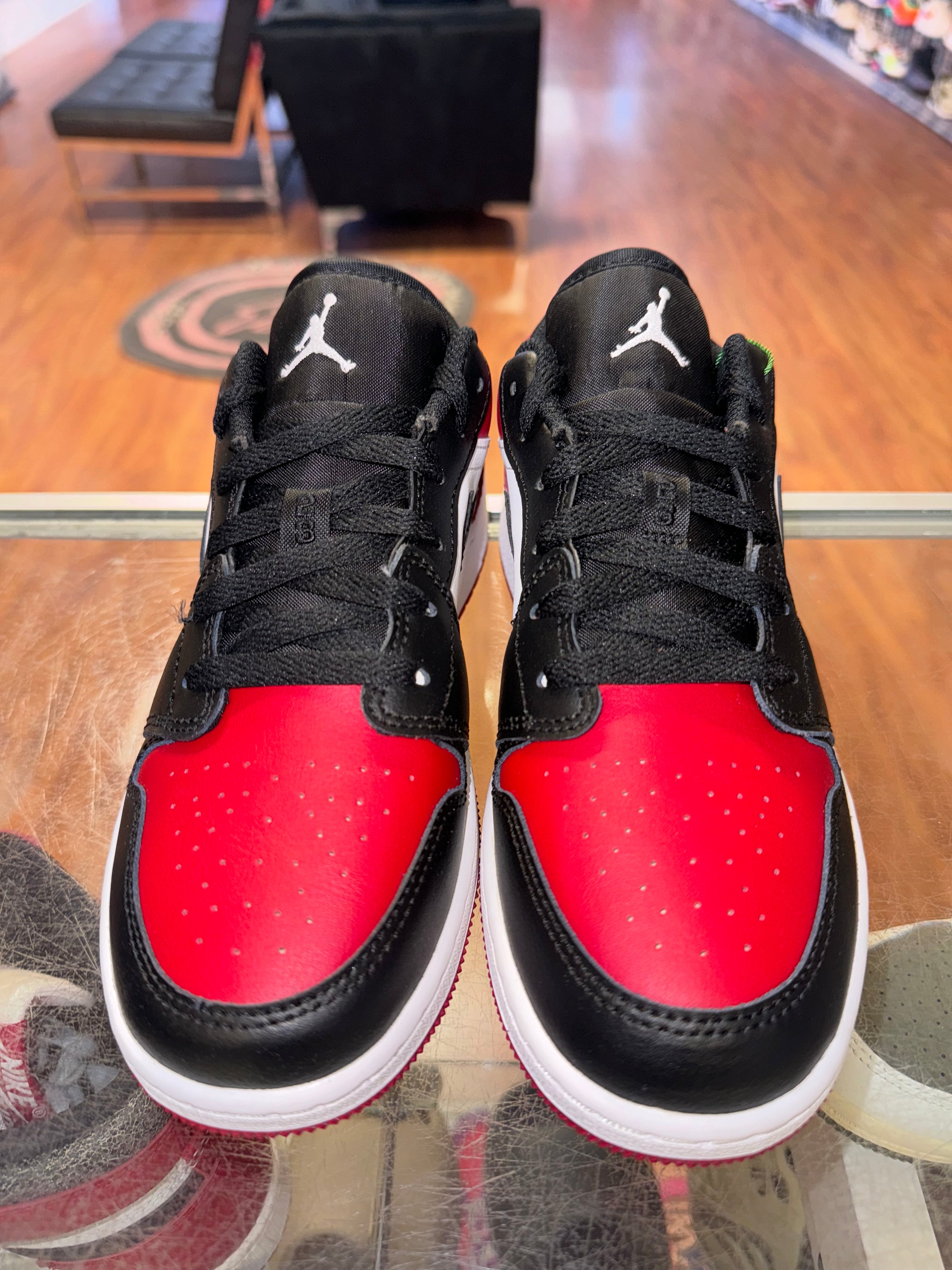 Size 7y Air Jordan 1 Low “Bred Toe” Brand New