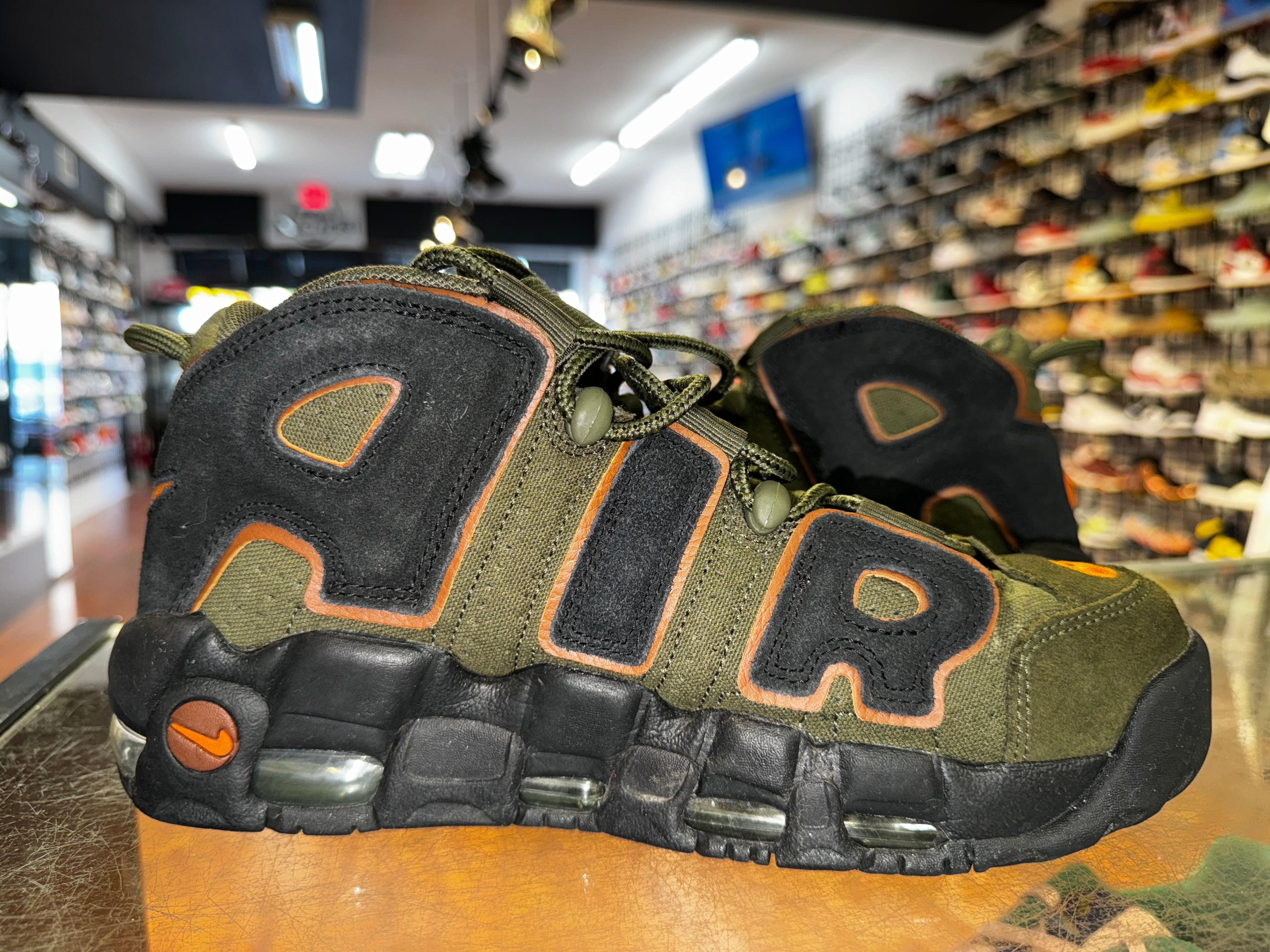 Size 8 Air More Uptempo 96 "Cargo Khaki"