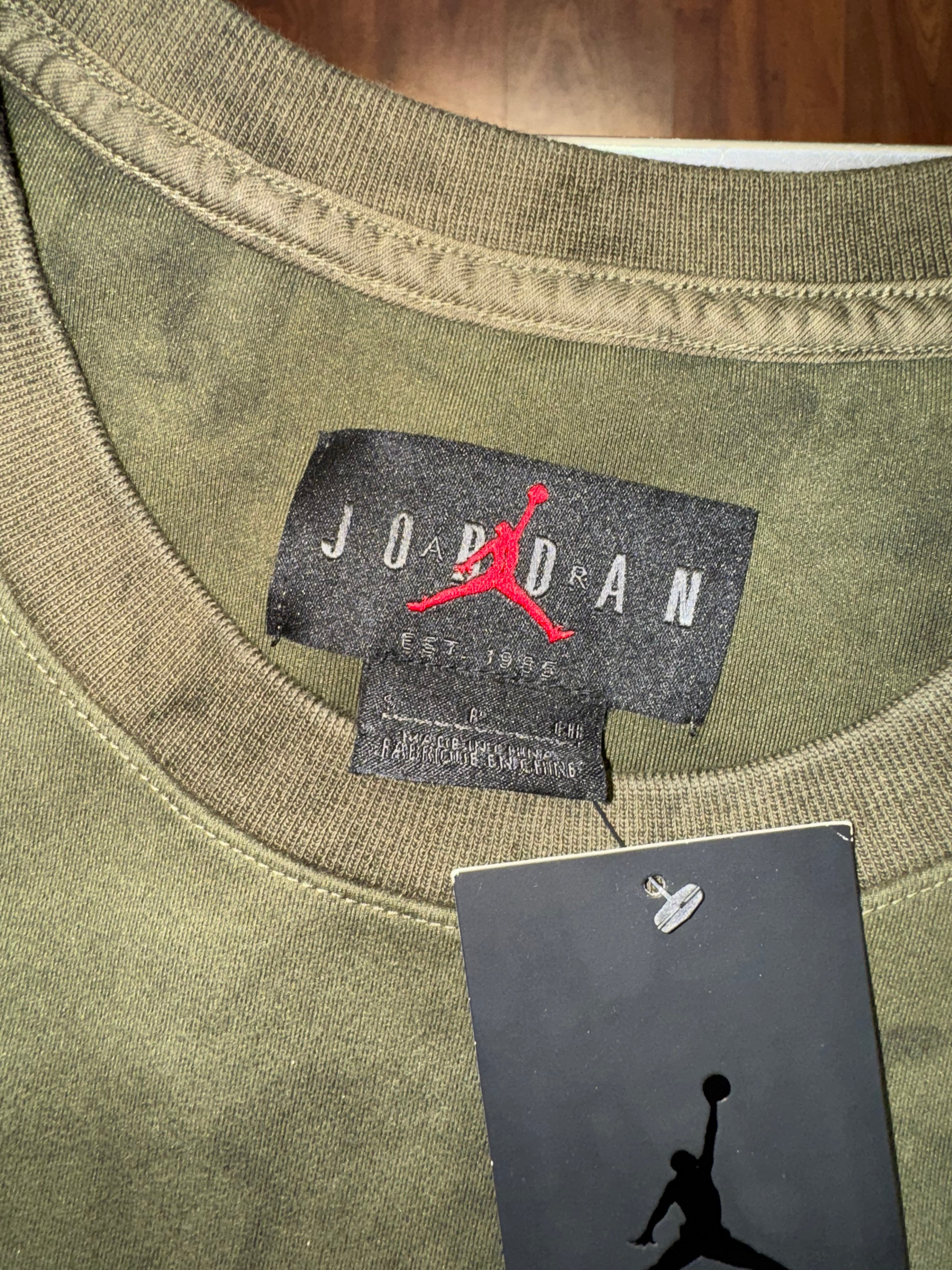 Size S Air Jordan Travis Scott Tee “Olive” Brand New