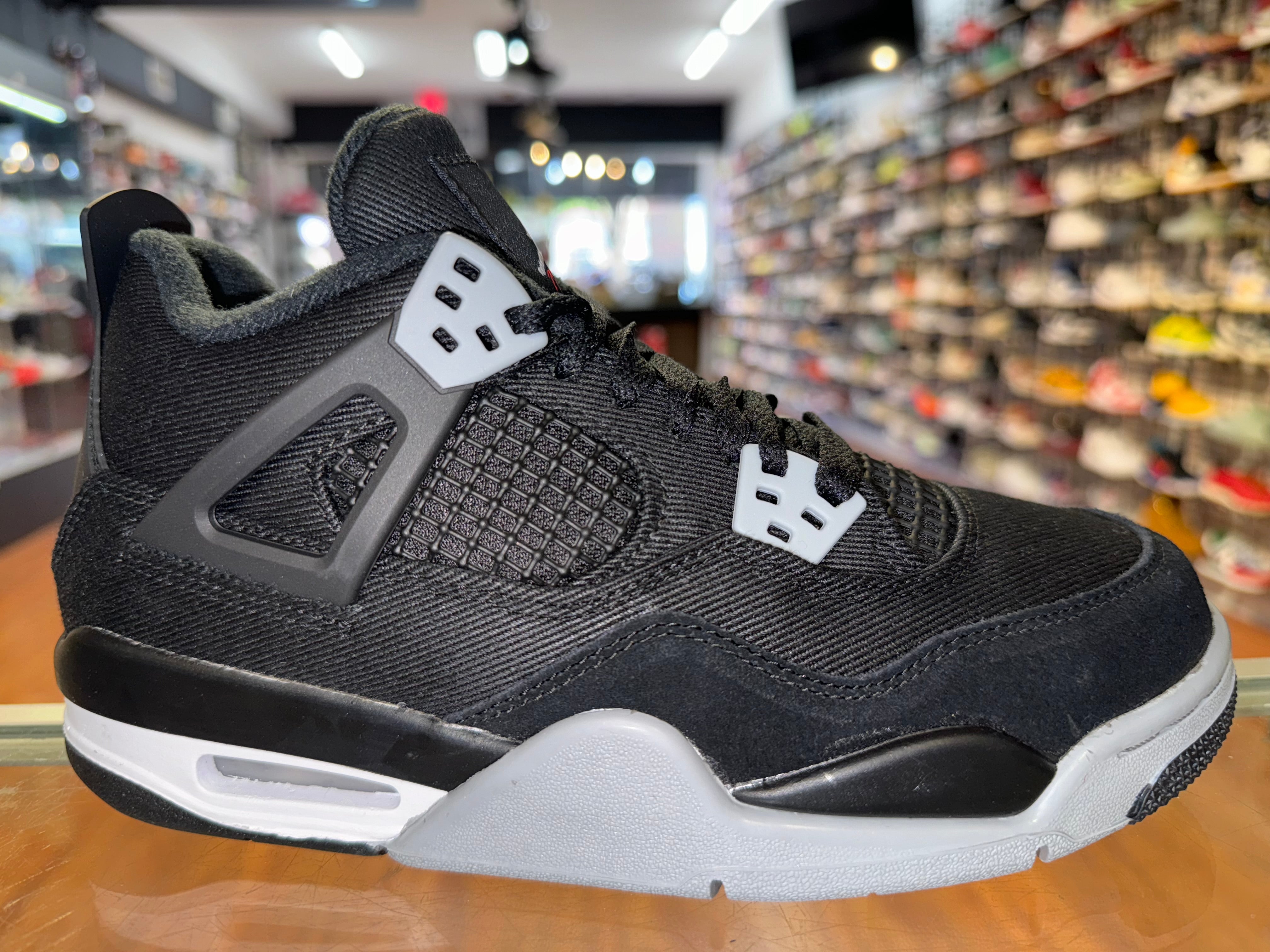 Size 7y Air Jordan 4 “Black Canvas” Brand New