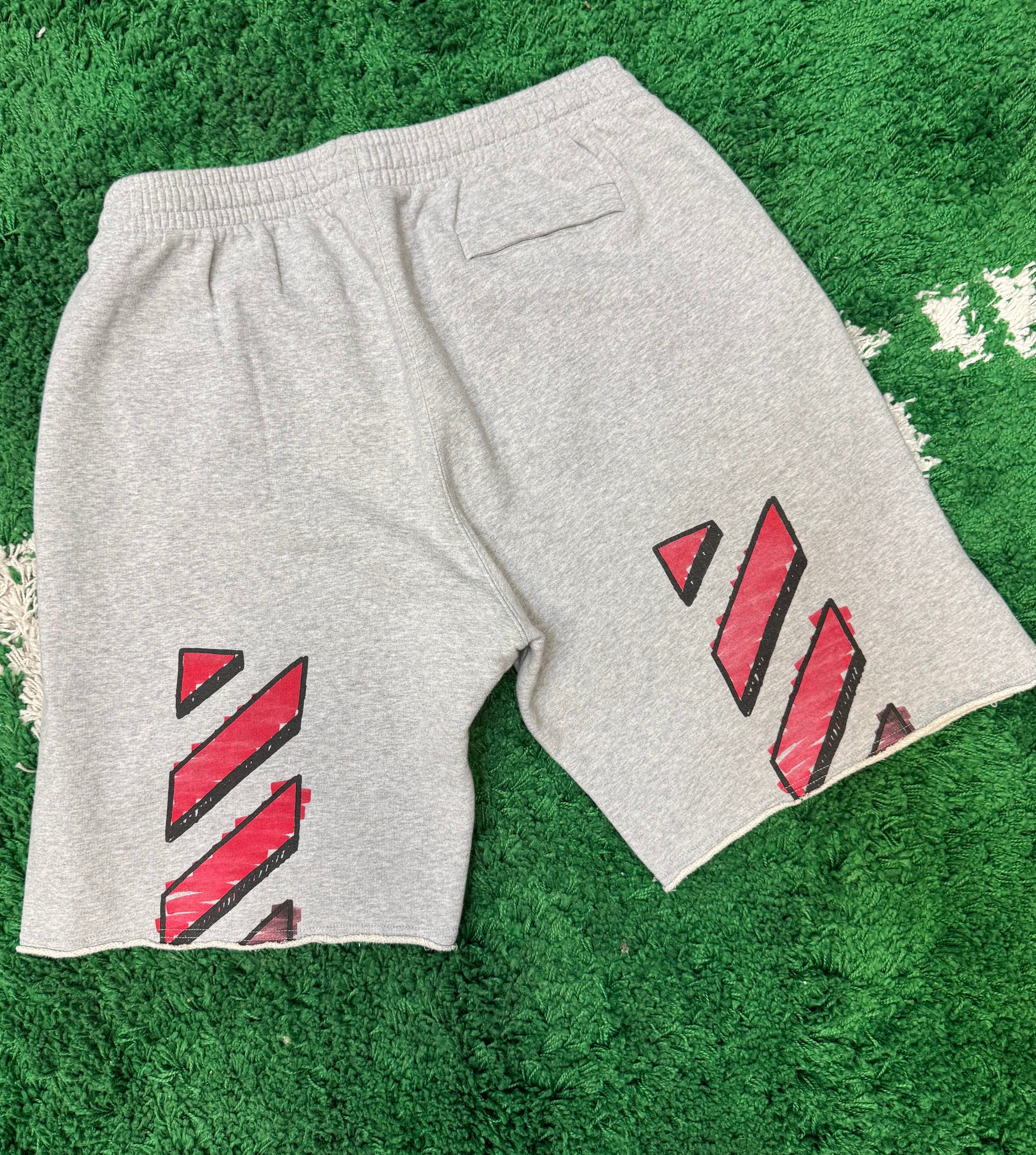 Size XL Off White Track Shorts “Grey”