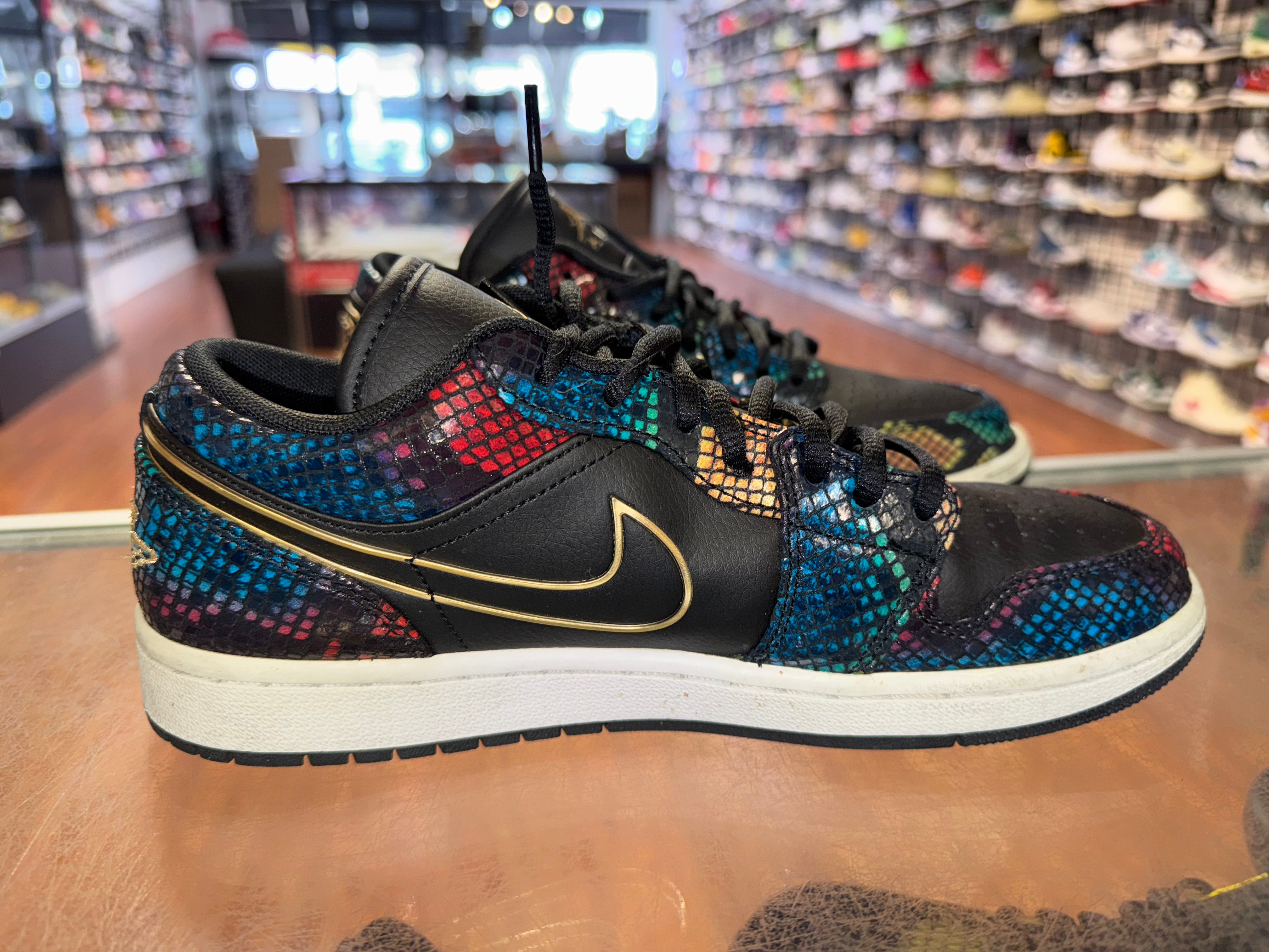 Size 8 (9.5W) Air Jordan 1 Low "Multicolor Snakeskin"