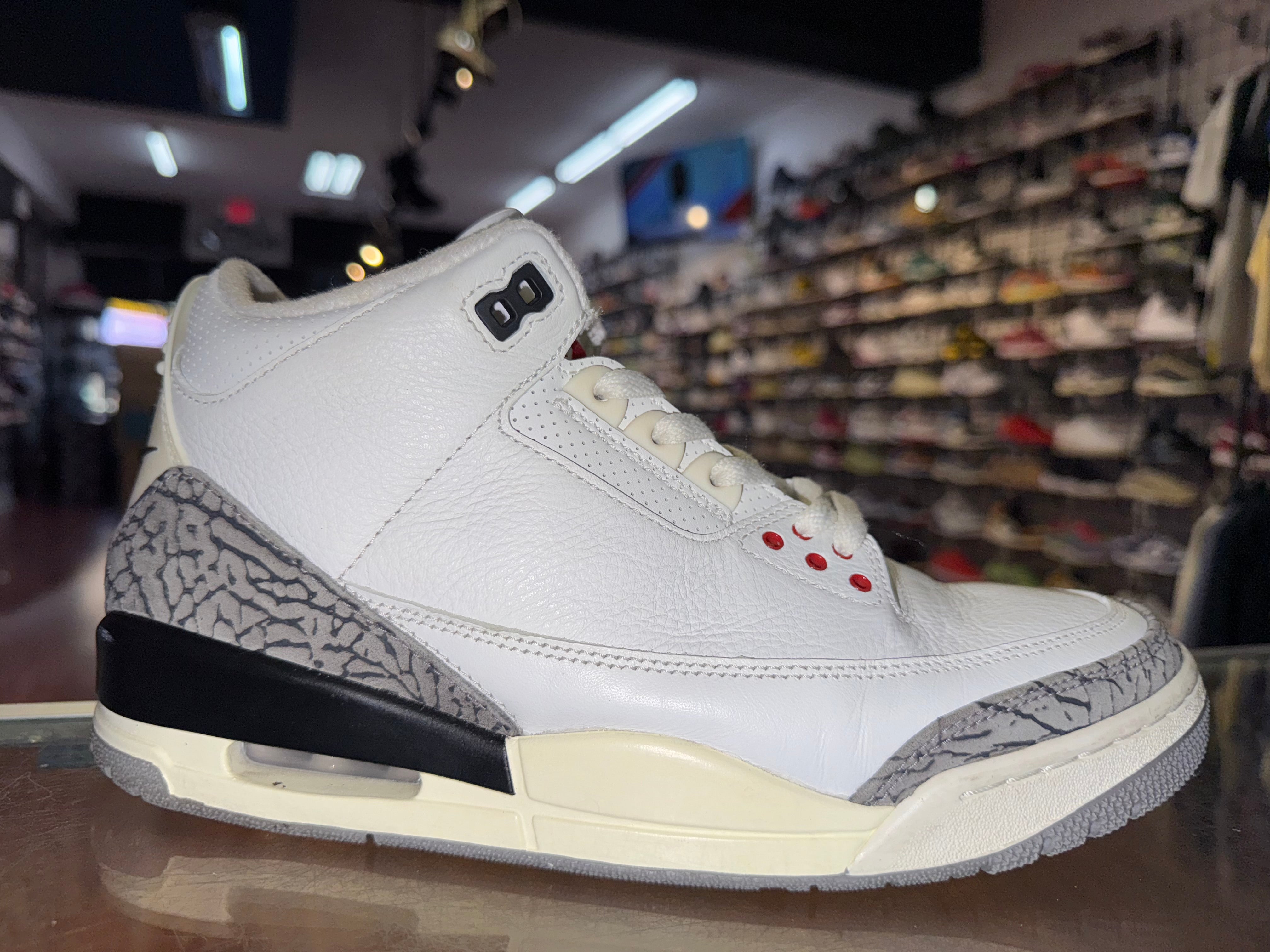 Size 9 Air Jordan 3 Reimagined "White Cement"