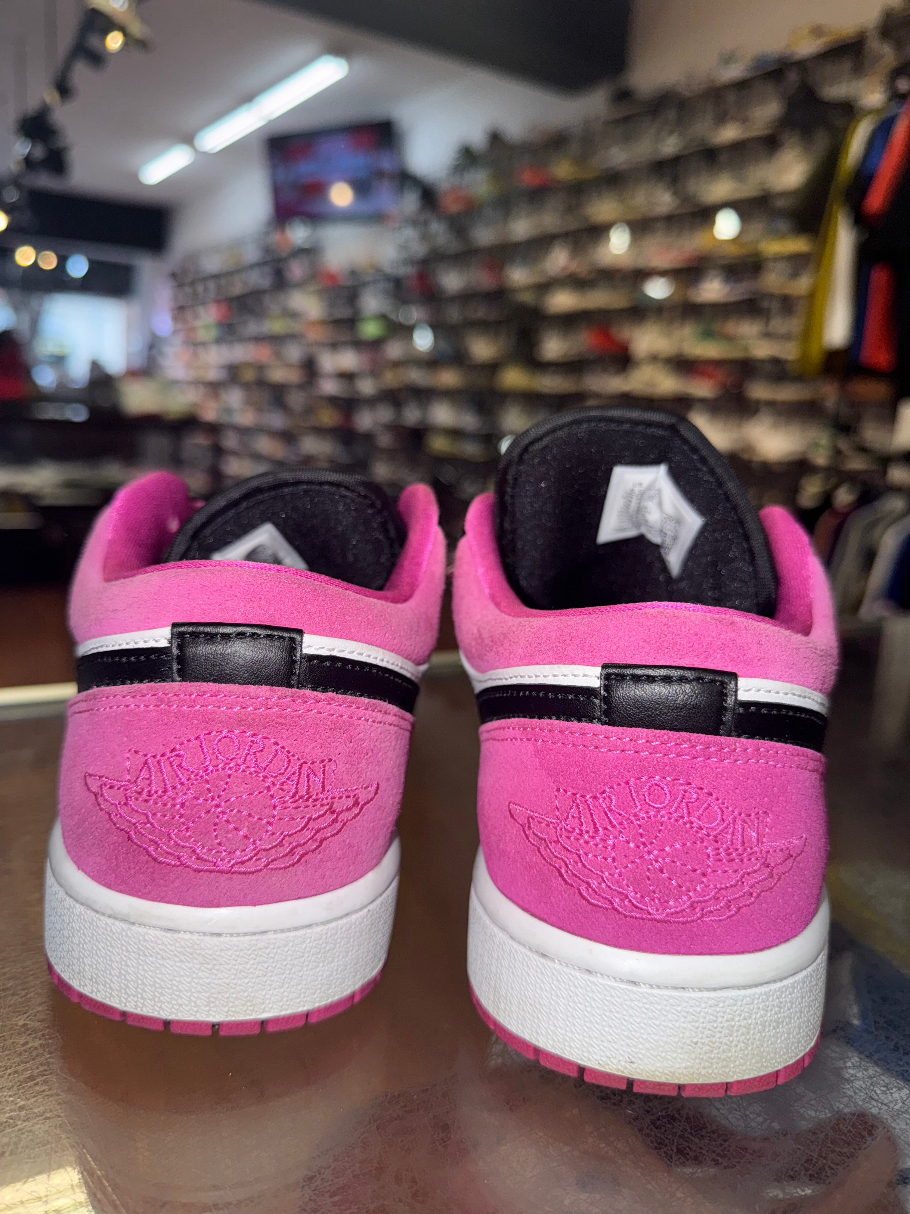 Size 9.5 Air Jordan 1 Low "Black Active Fuchsia"