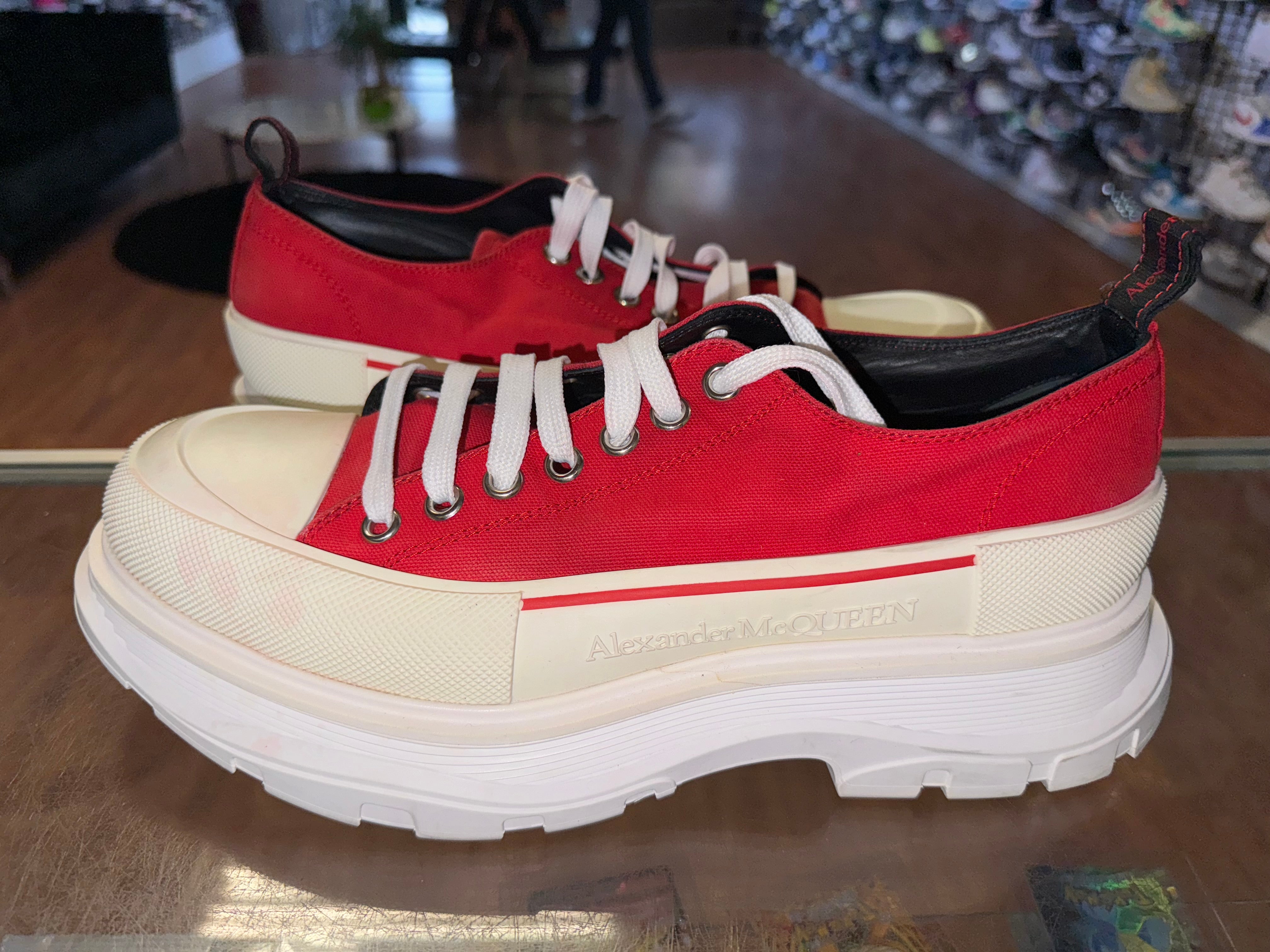 Size 12 (45EU) Alexander McQueen Low “Red/White”