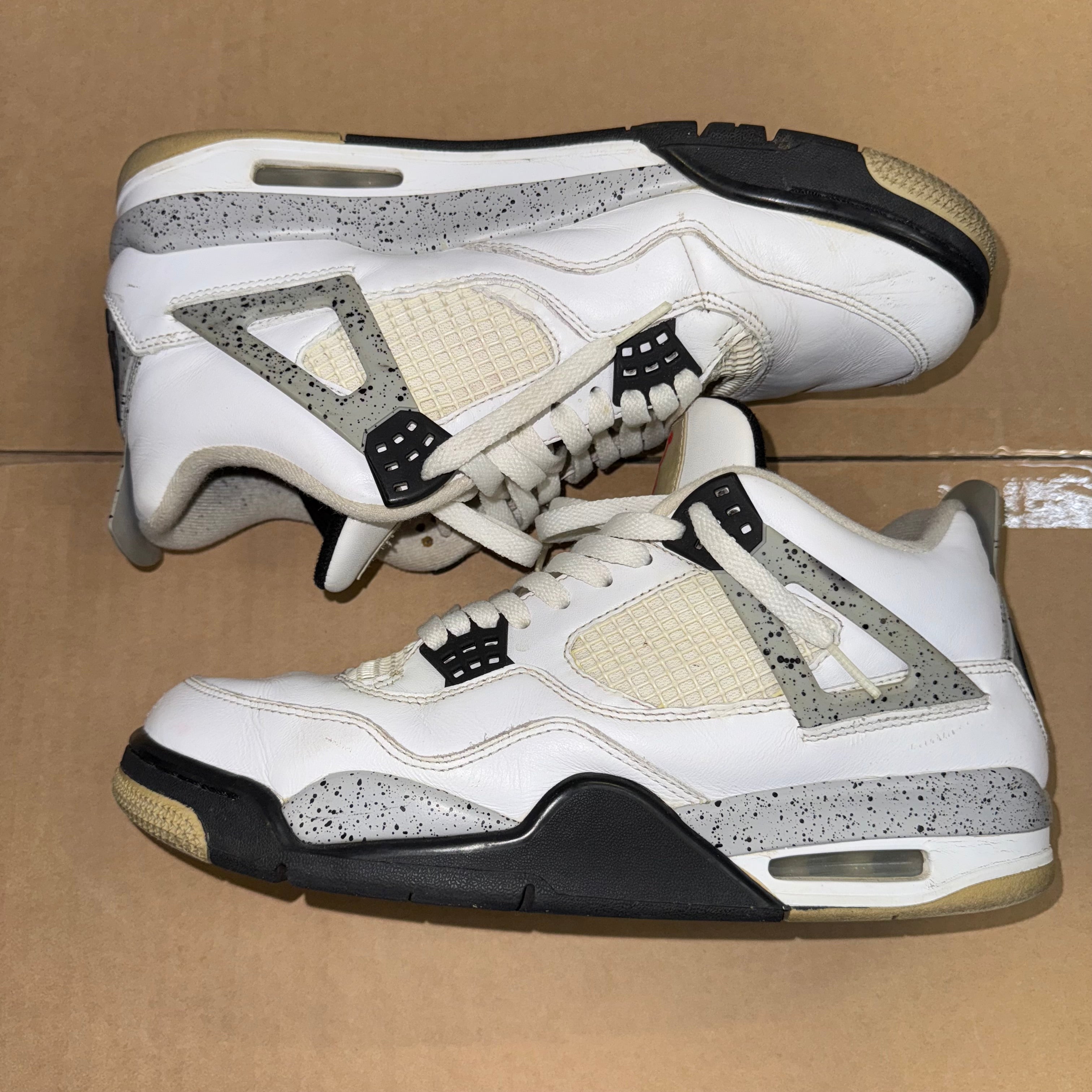 Size 10.5 Air Jordan 4 "White Cement" - NB