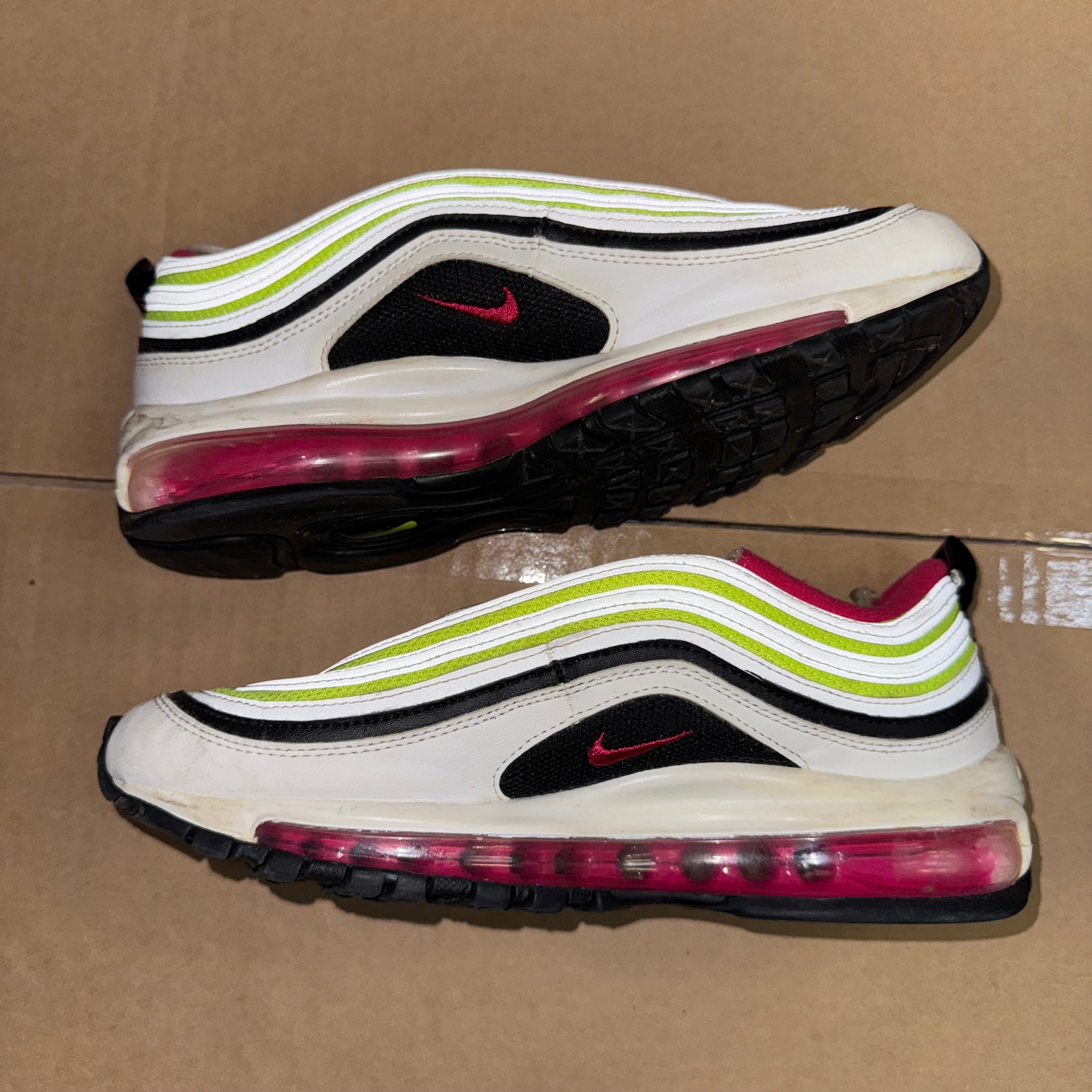 Size 7y Air Max 97 "Black Volt Rush Pink" - NB