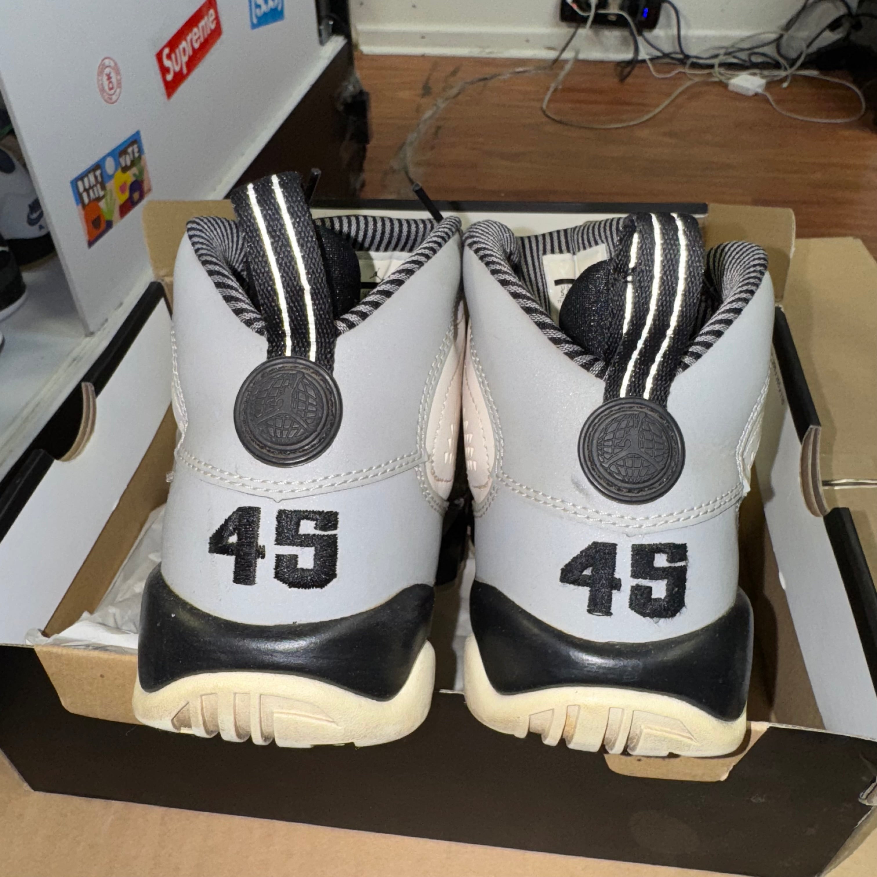 Size 5.5y Air Jordan 9 "Baron"