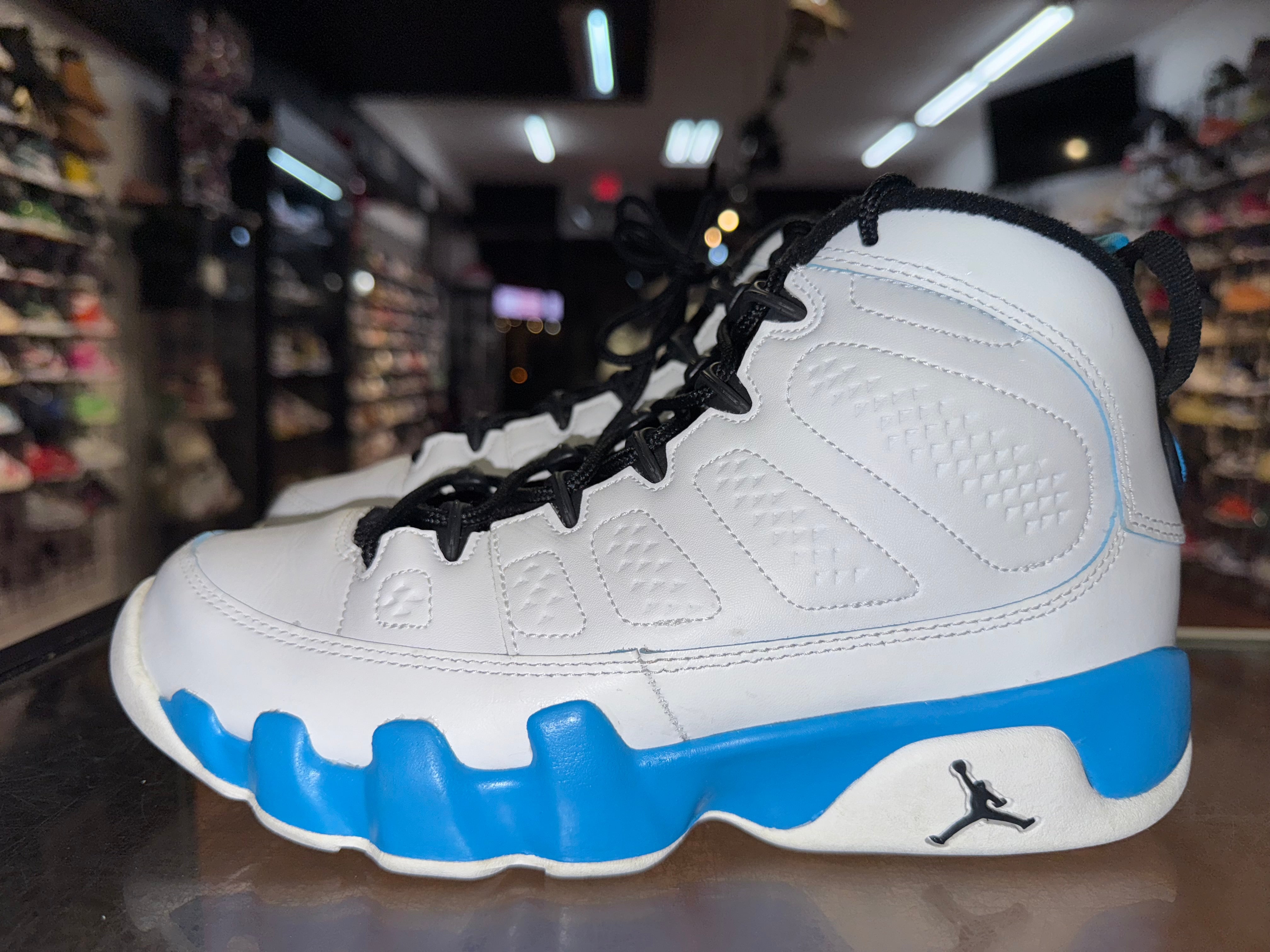 Size 7y Air Jordan 9 "Powder Blue"