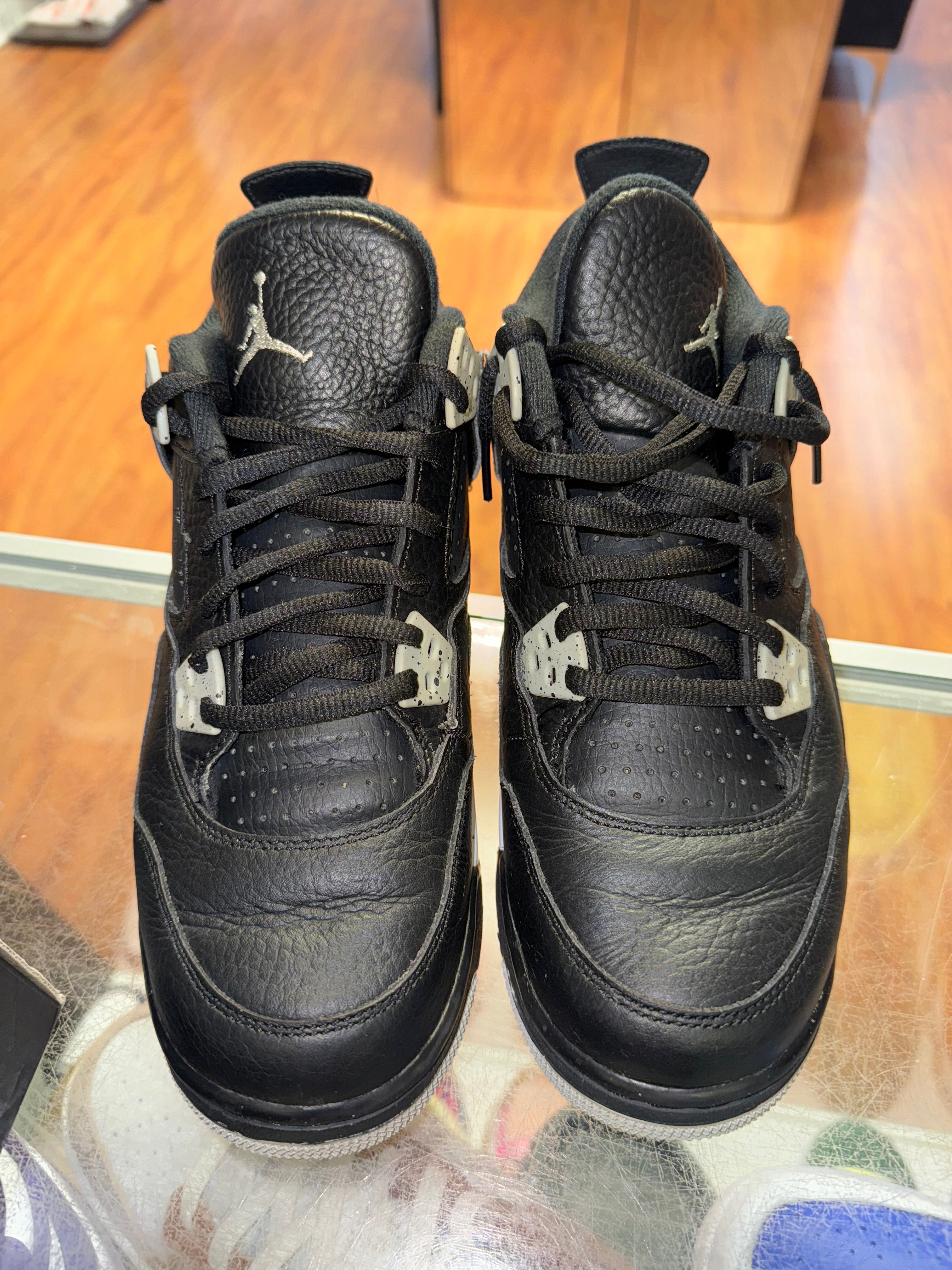 Size 6.5y Air Jordan 4 “Black Oreo”