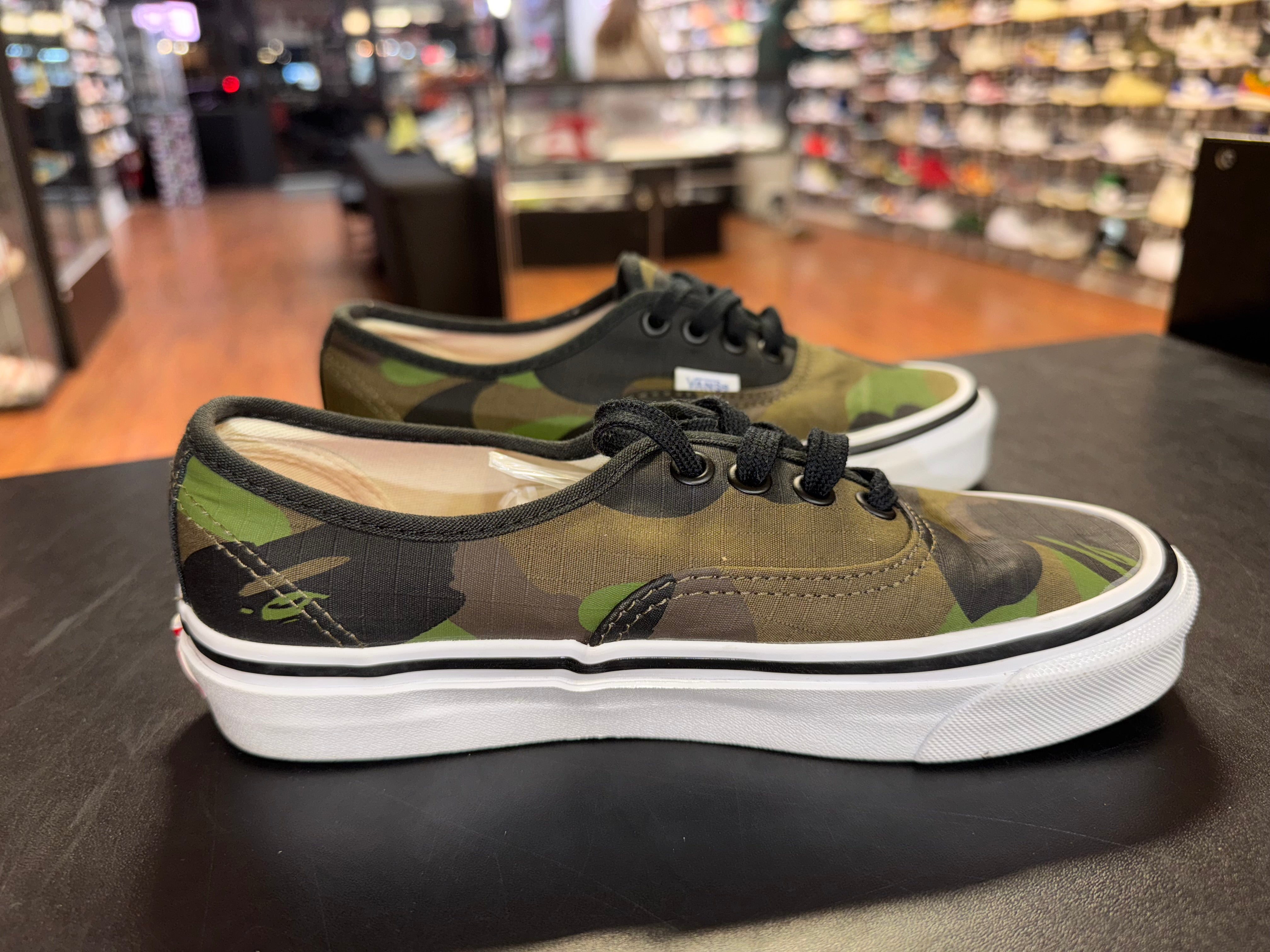 Size 4 Vans x Bape Authentic 44 DX “Camo”