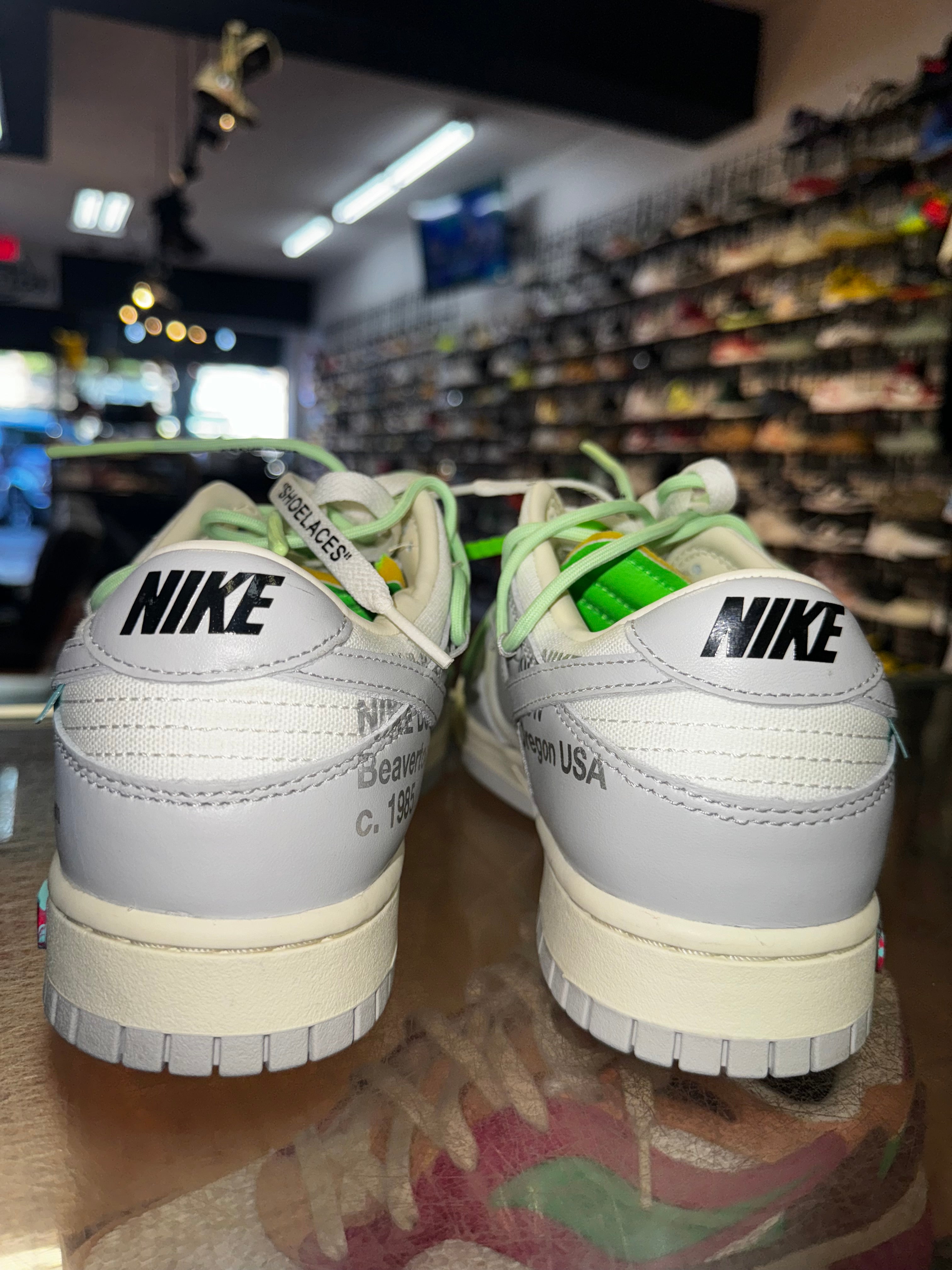 Size 9 Dunk Low Off White "Lot 7"