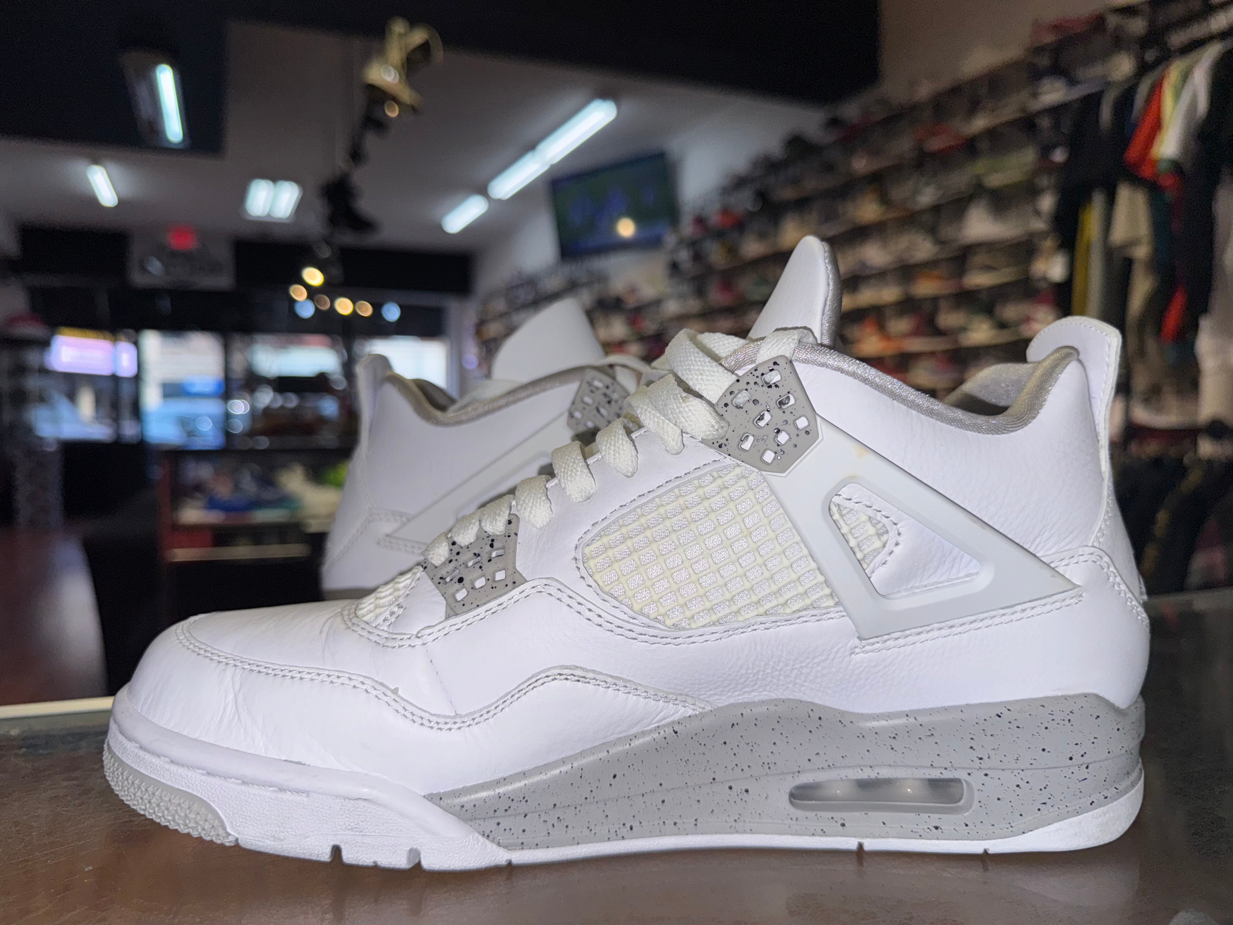 Size 9.5 Air Jordan 4 "White Oreo"