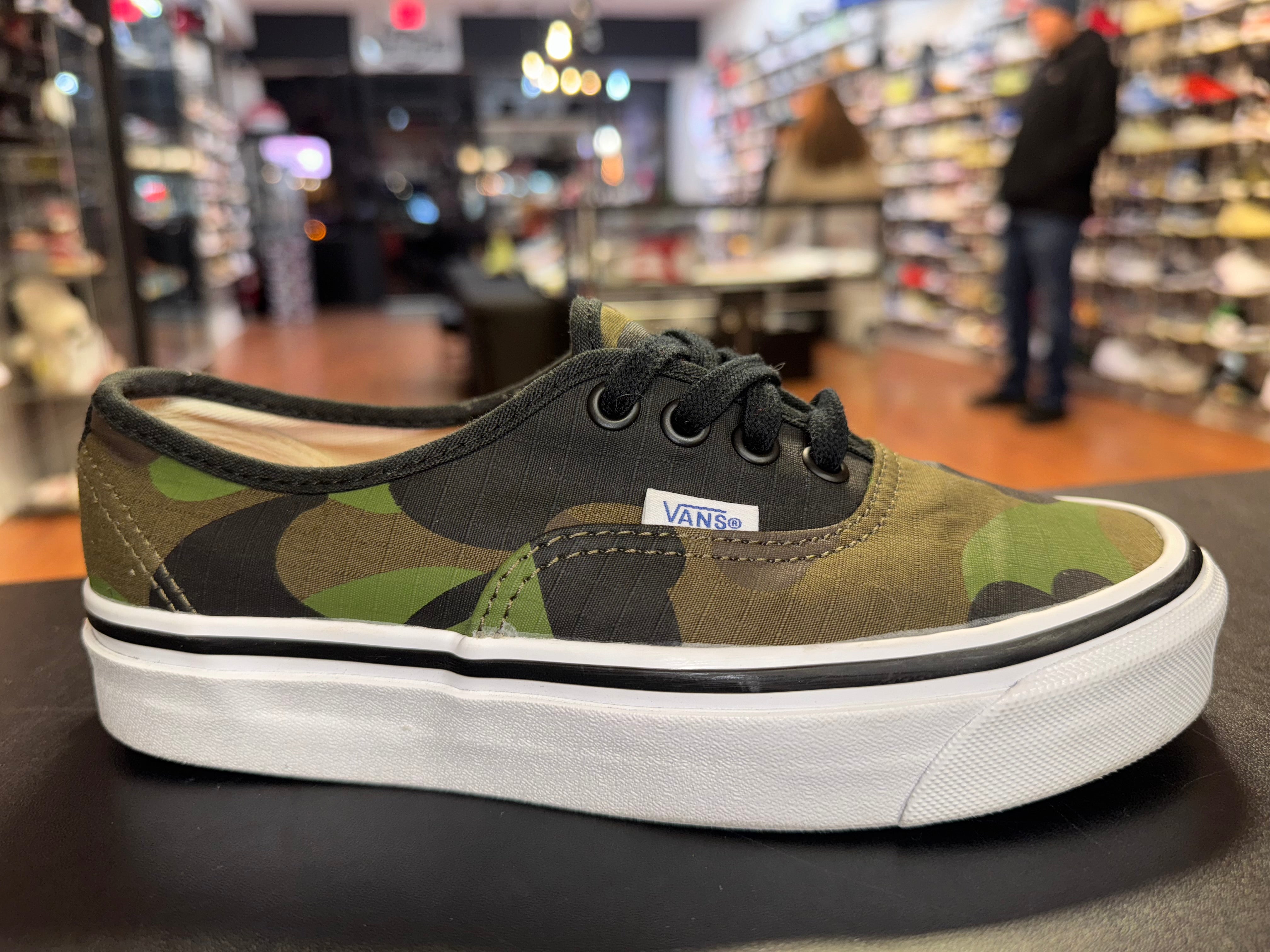 Size 4 Vans x Bape Authentic 44 DX “Camo”