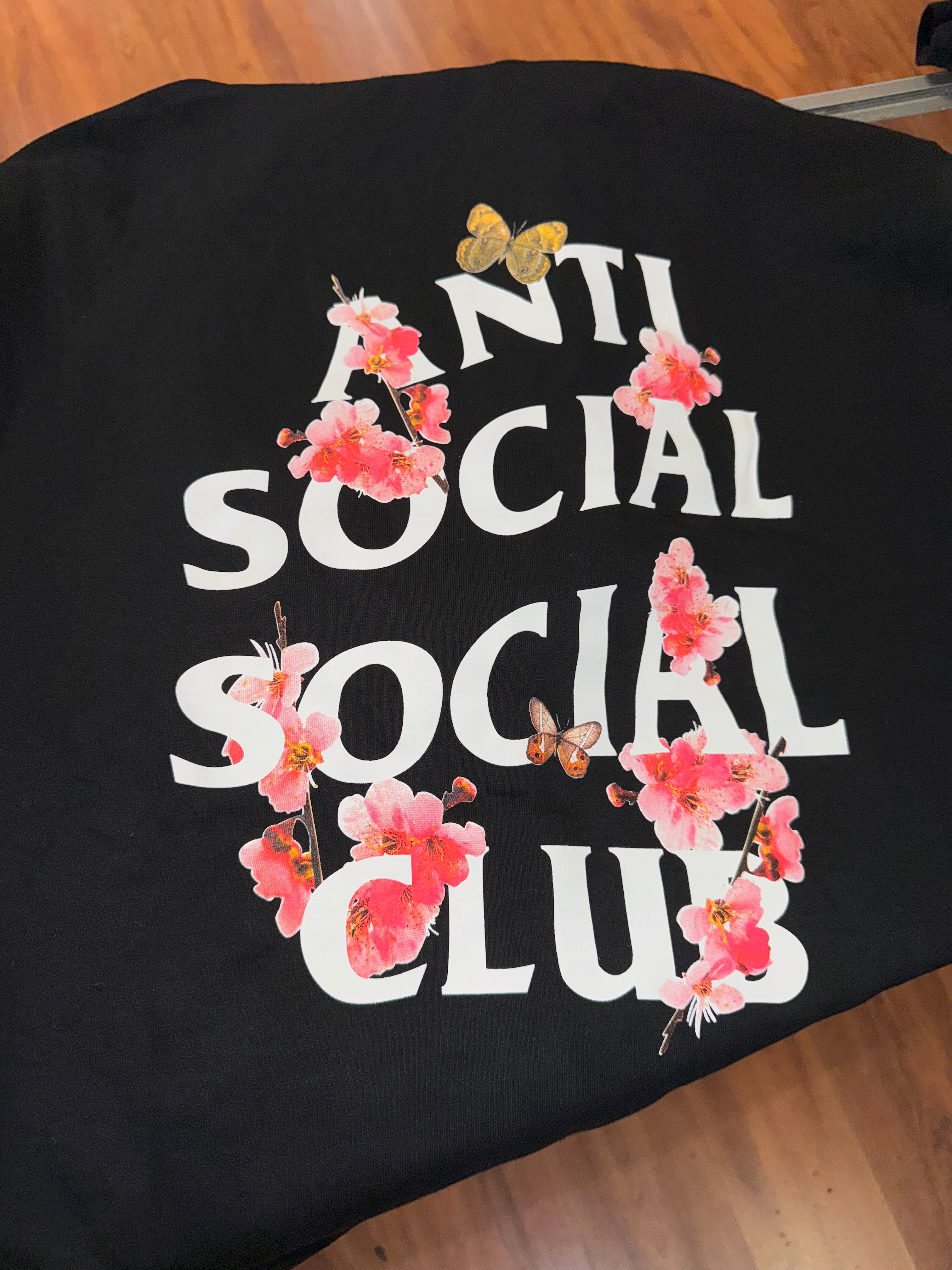 Size M ASSC Flower Hoodie “Black” Brand New