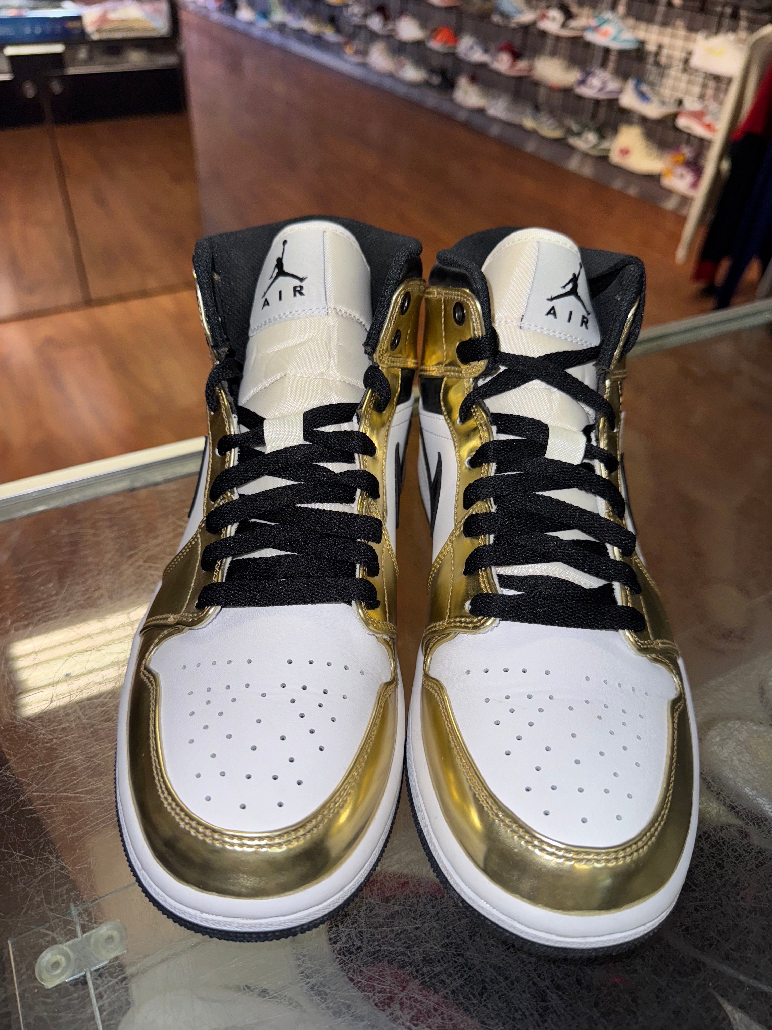 Size 8.5 Air Jordan 1 Mid "Metallic Gold"