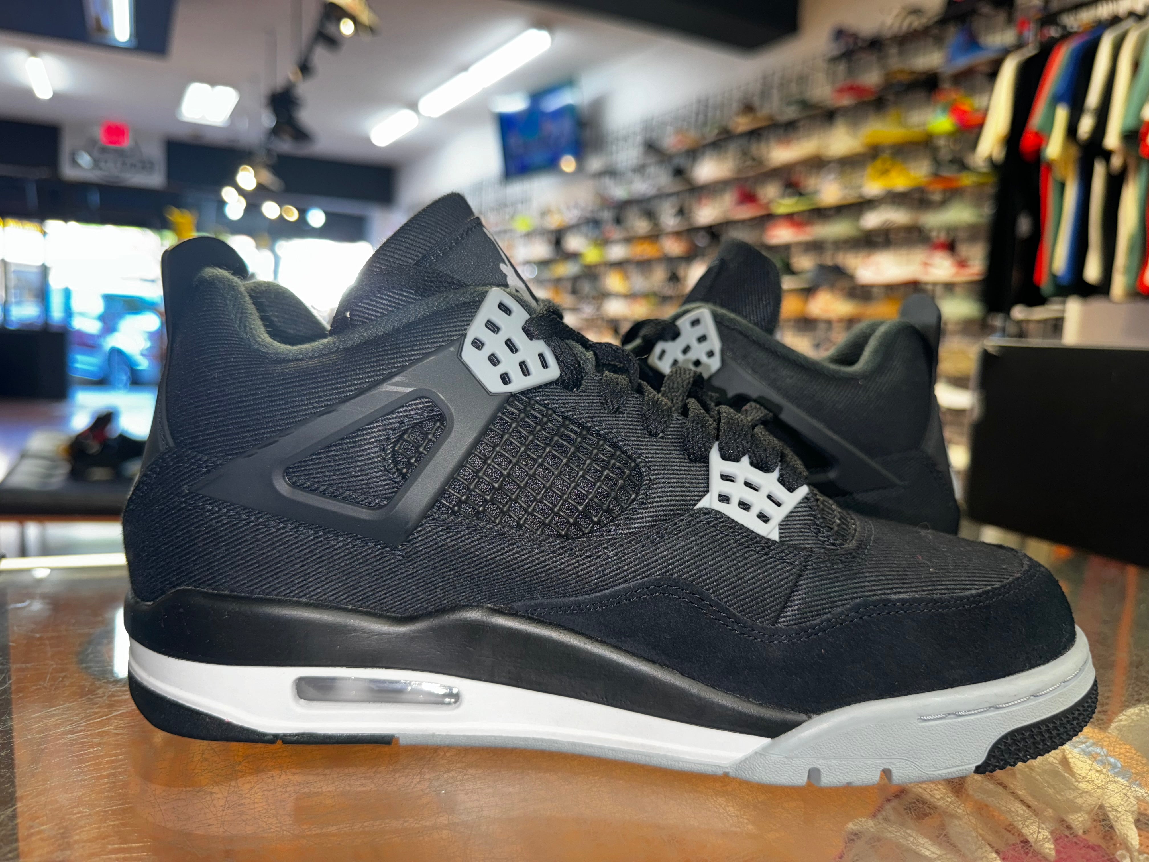 Size 8.5 Air Jordan 4 "Black Canvas"