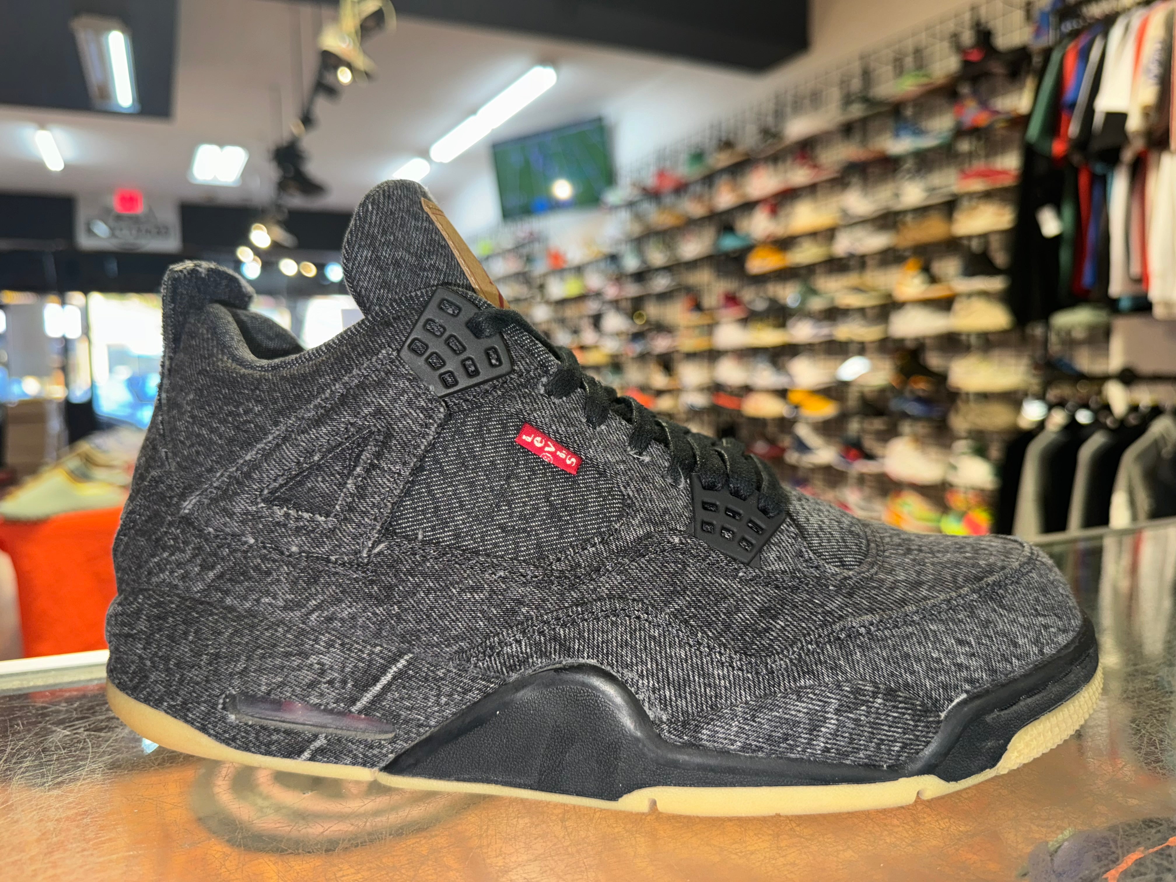 Size 11 Air Jordan 4 Levi's Black (Levi's Tag)