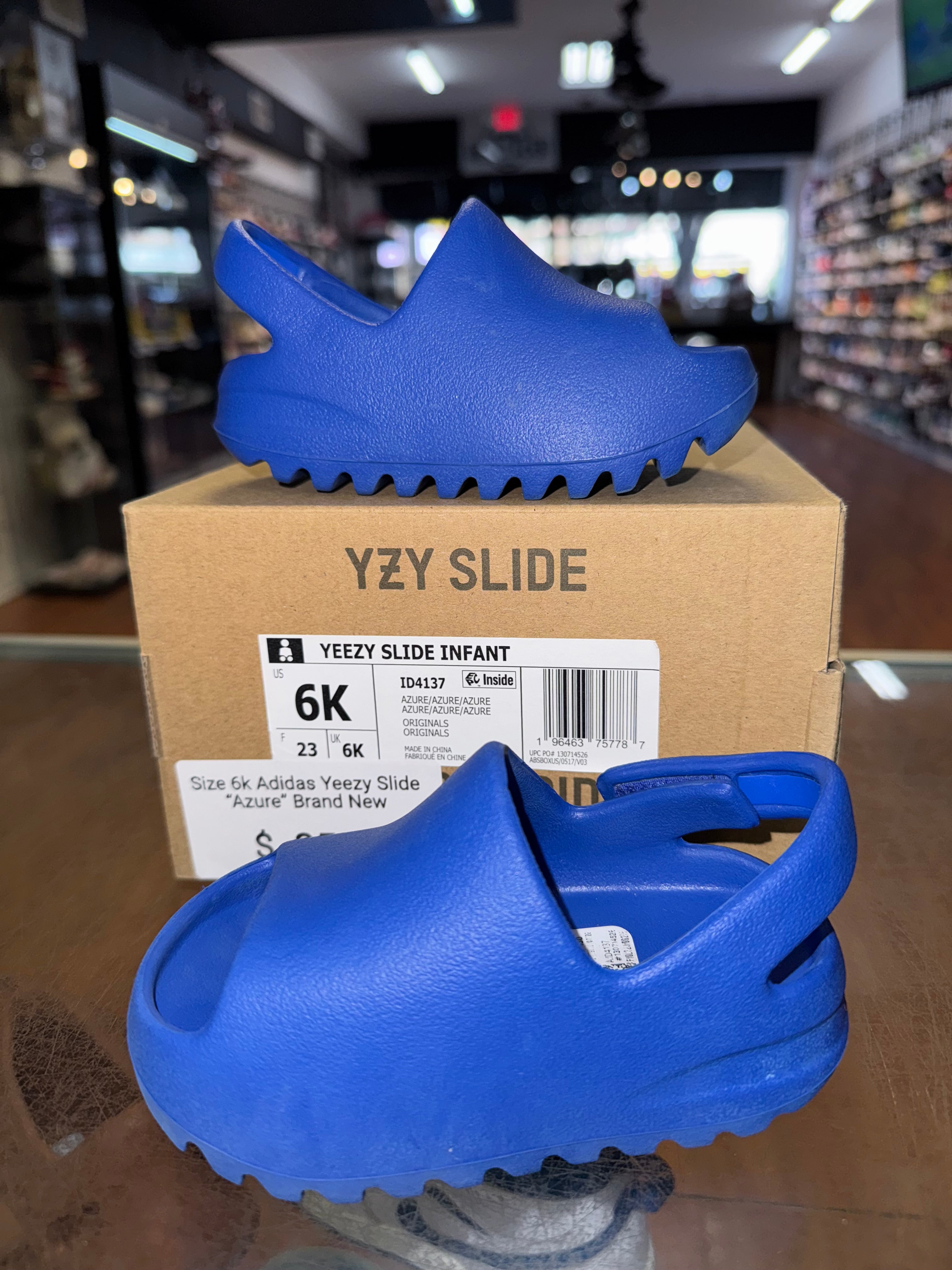 Size 6k Adidas Yeezy Slide “Azure” (TD)