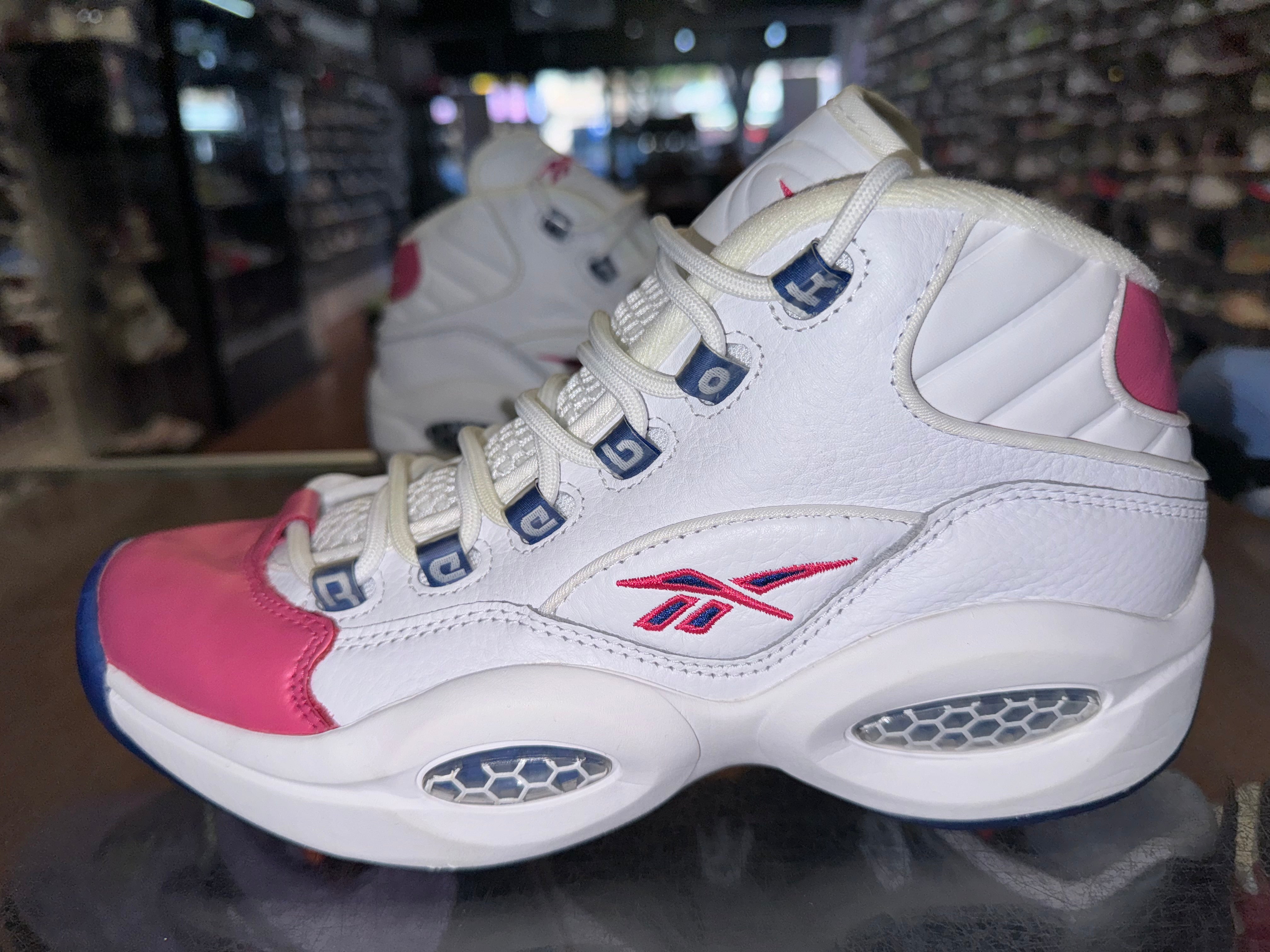 Size 8 Reebok x Eric Emanuel Question Mid “Pink Toe”