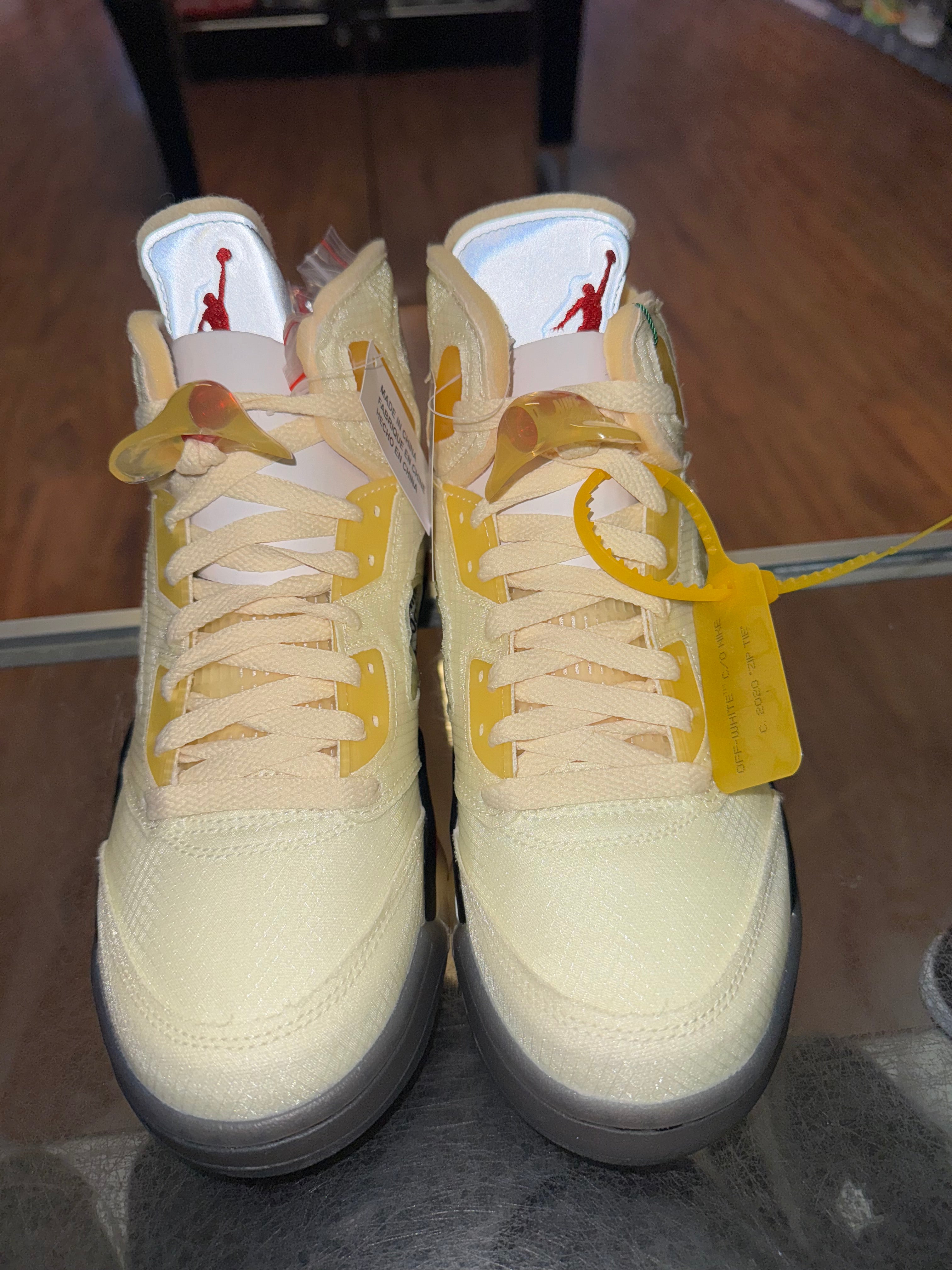 Size 7 Air Jordan 5 Off-White “Sail” Brand New