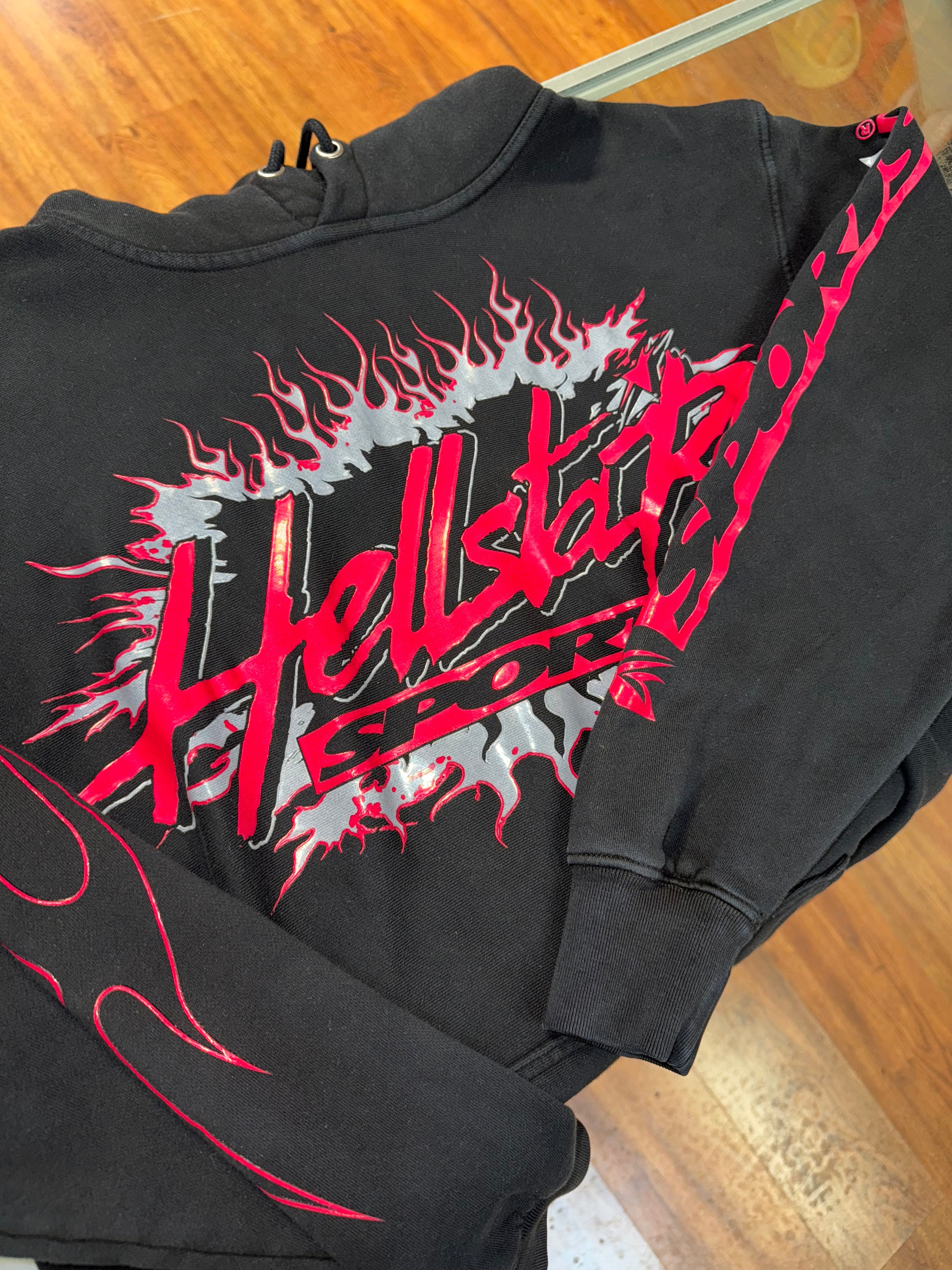 Size S (Fits M) Hellstar Sports Hoodie “Gel Red” Brand New