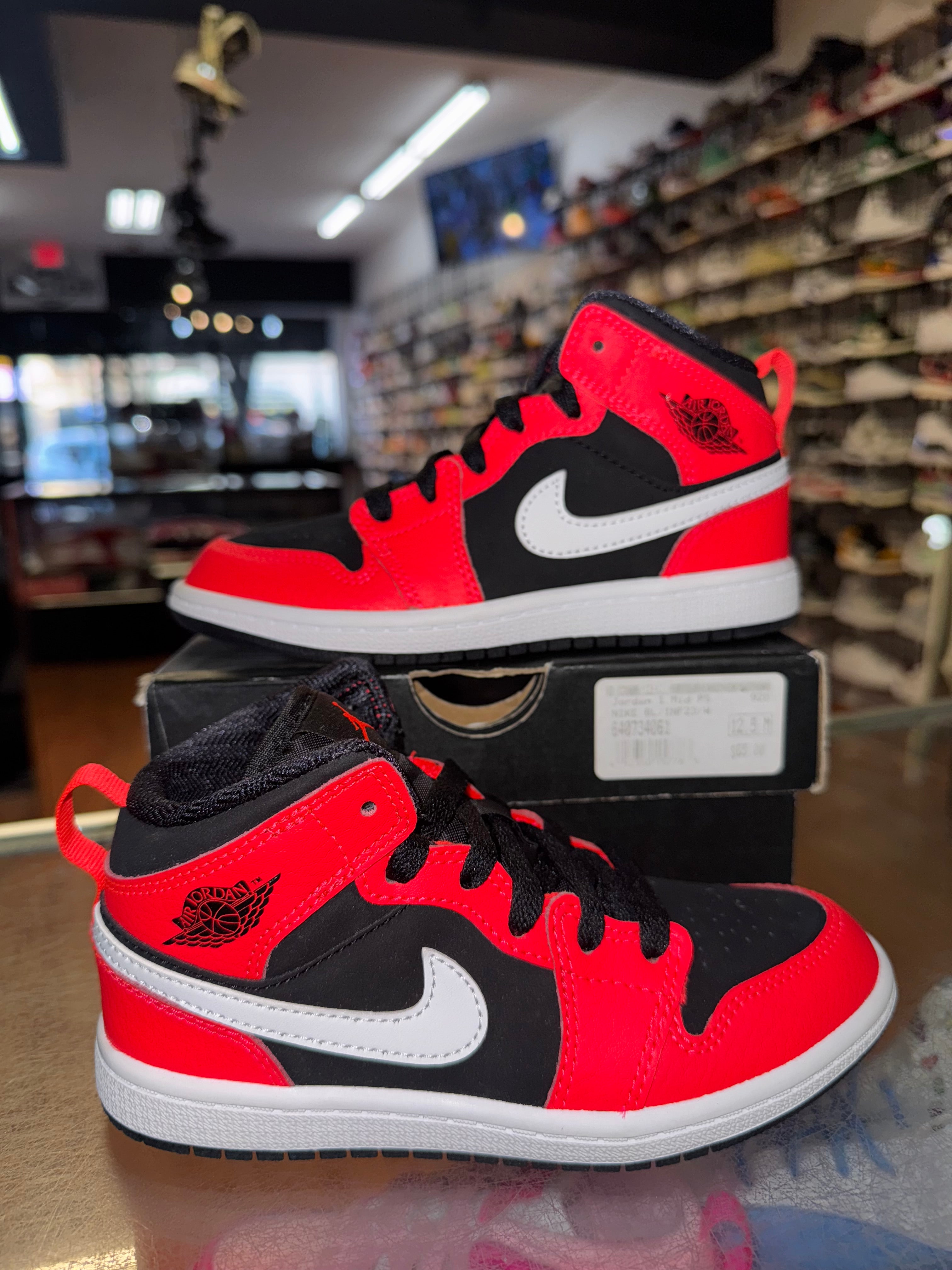 Size 12.5c Air Jordan 1 Mid “Crimson” Brand New (PS)