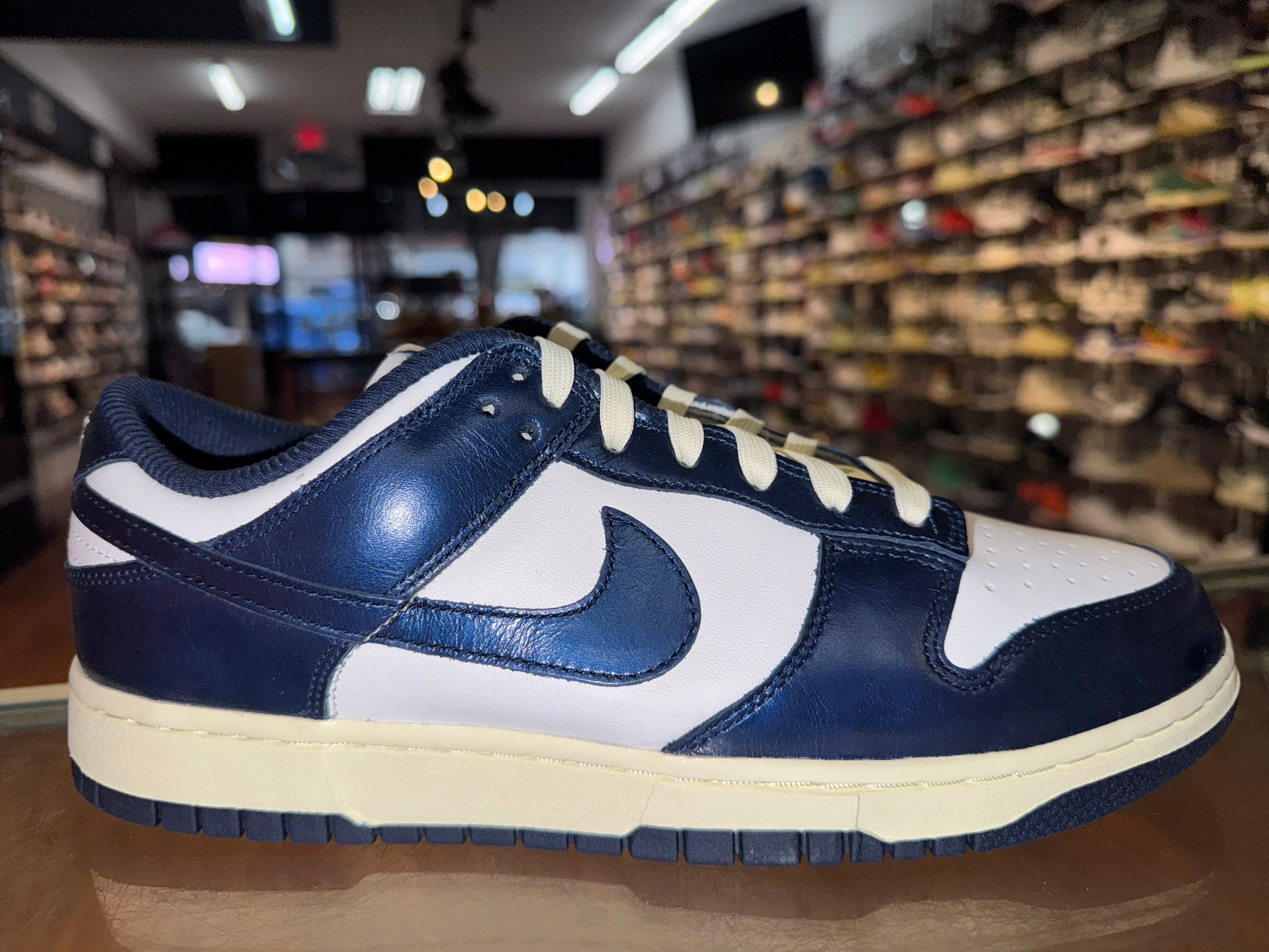 Size 9 (10.5W) Dunk Low “Vintage Navy” Brand New