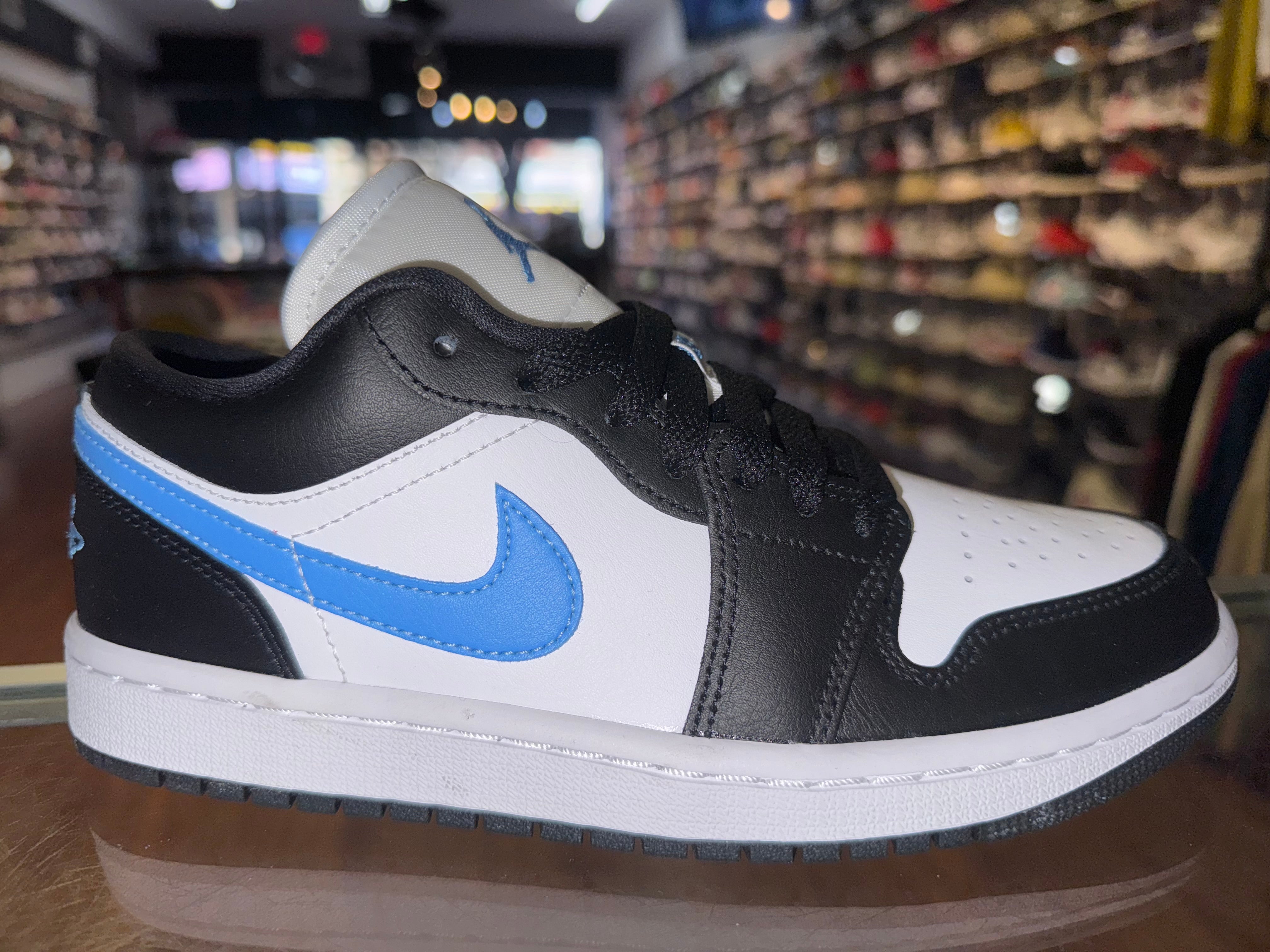 Size 5 (6.5W) Air Jordan 1 Low “Black University Blue” Brand New