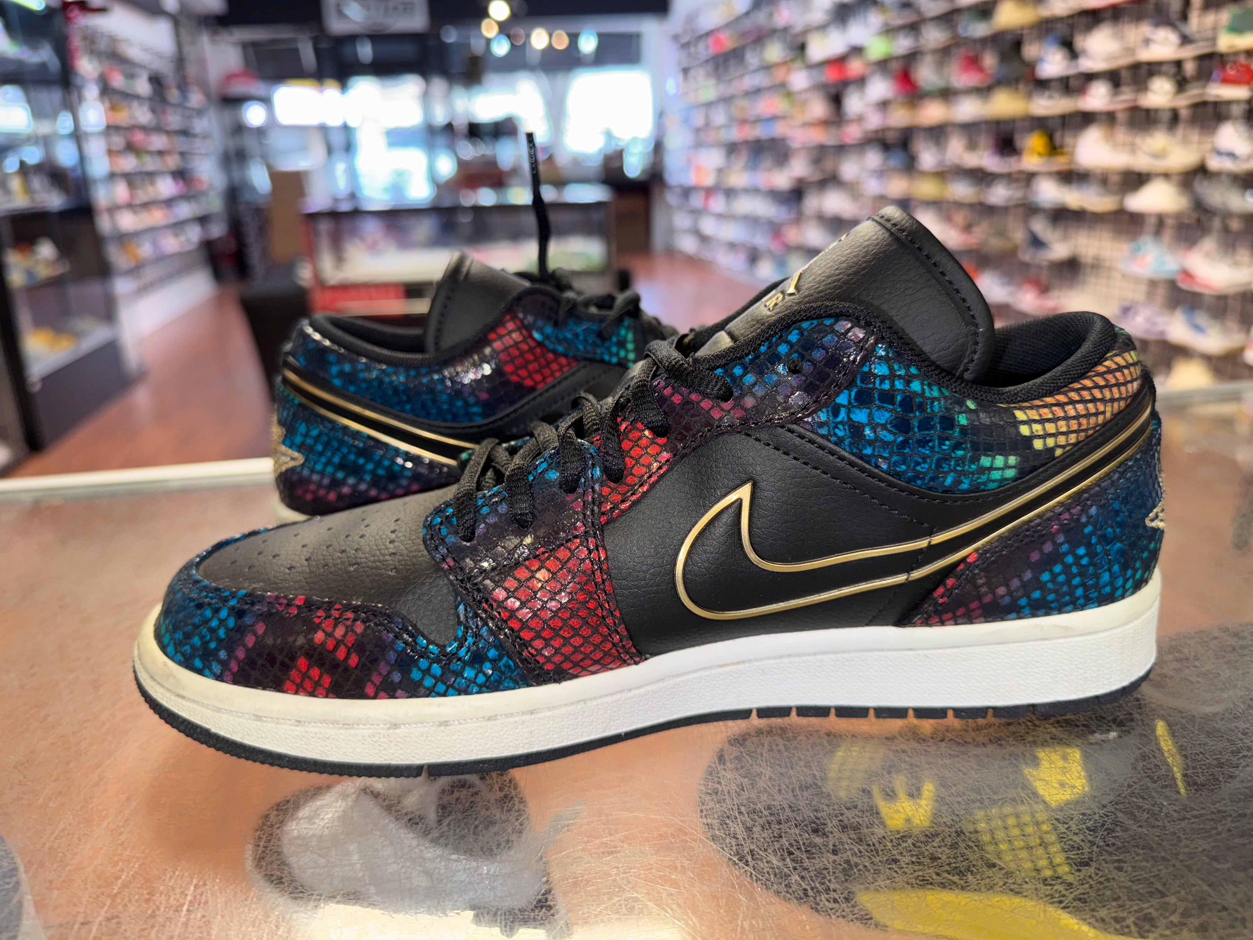 Size 8 (9.5W) Air Jordan 1 Low "Multicolor Snakeskin"