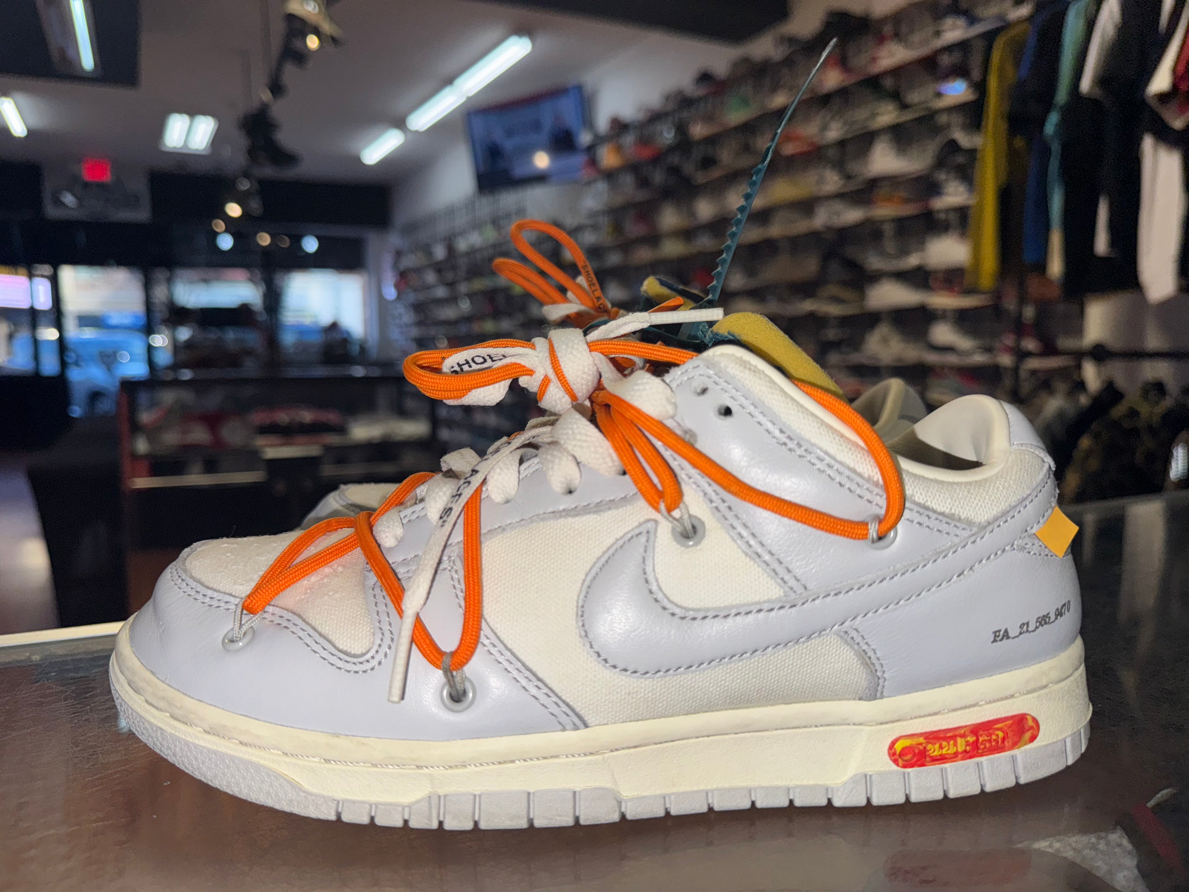 Size 6.5 Dunk Low Off White "Lot 44"