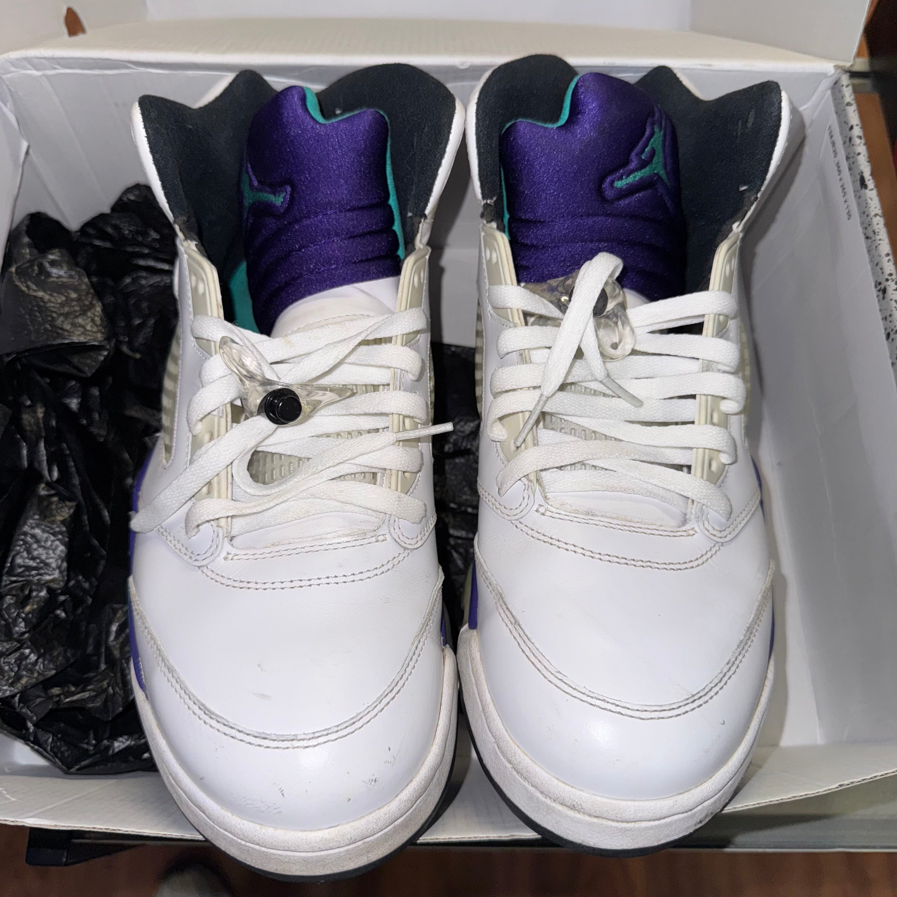 Size 11 Air Jordan 5 "White Grape"