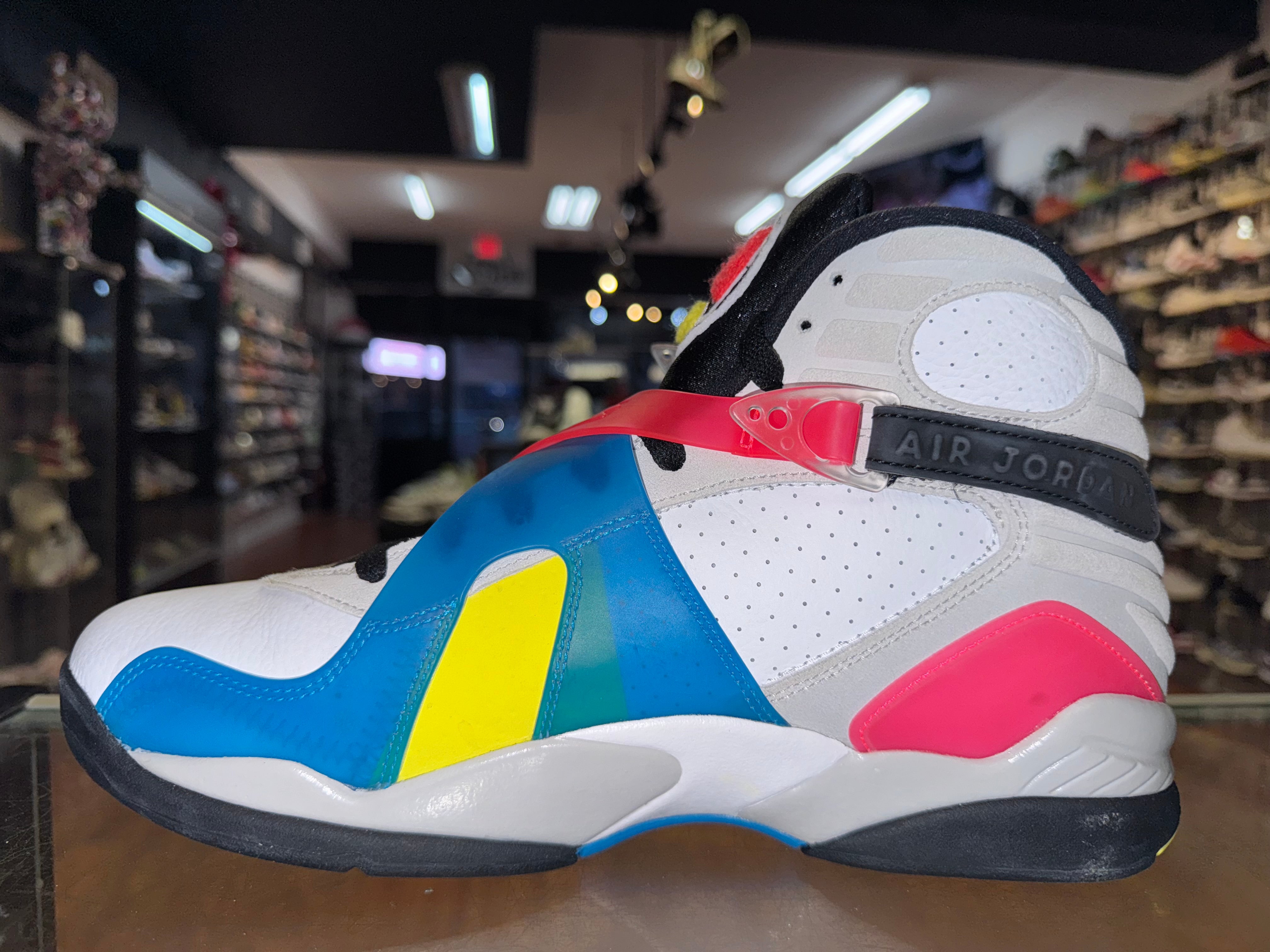 Size 11 Air Jordan 8 "White Multicolor"