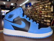 Size 7y Air Jordan 1 Mid "University Blue Black"