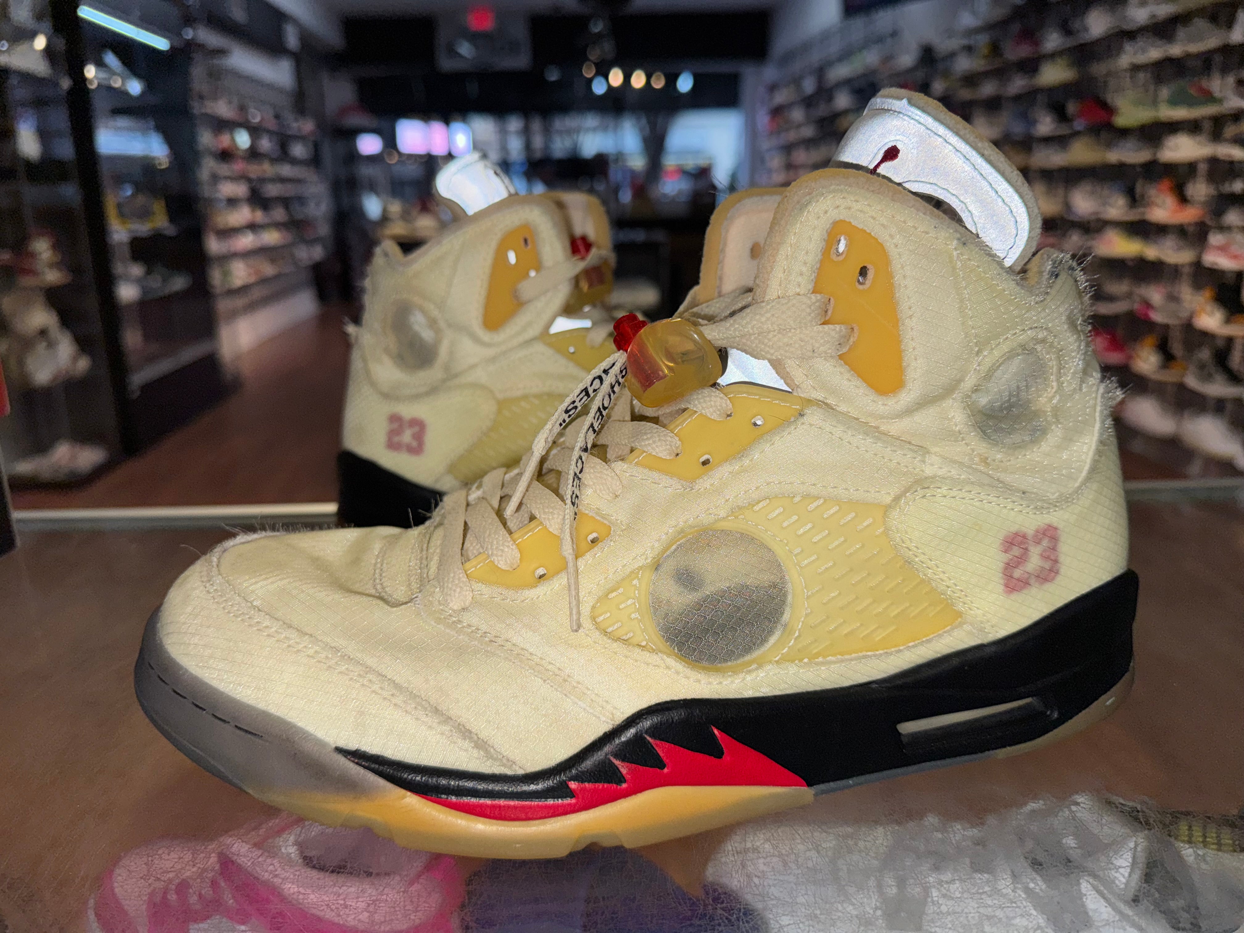 Size 12 Air Jordan 5 Off White “Sail”