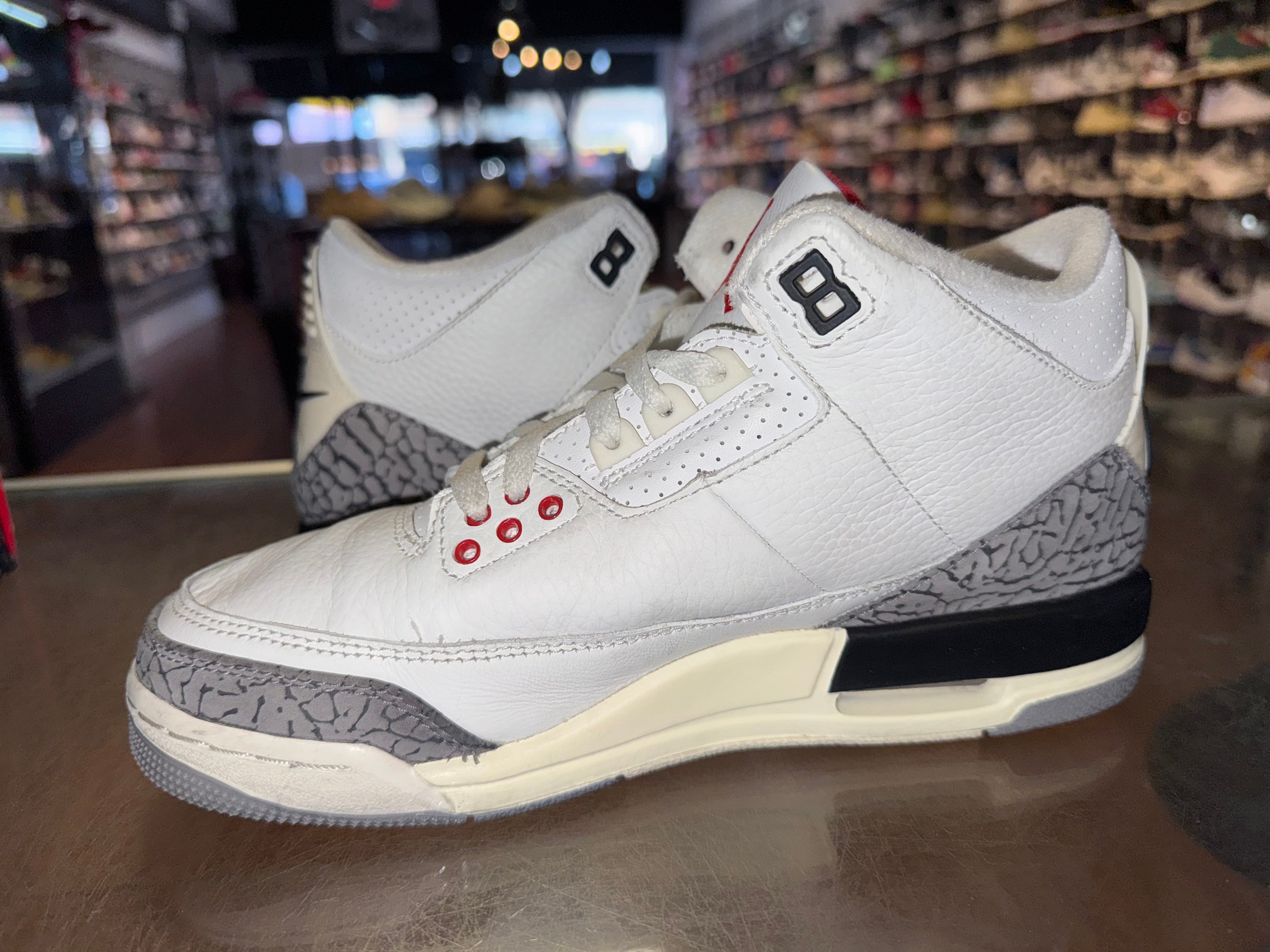 Size 7y Air Jordan 3 "White Cement Reimagined"