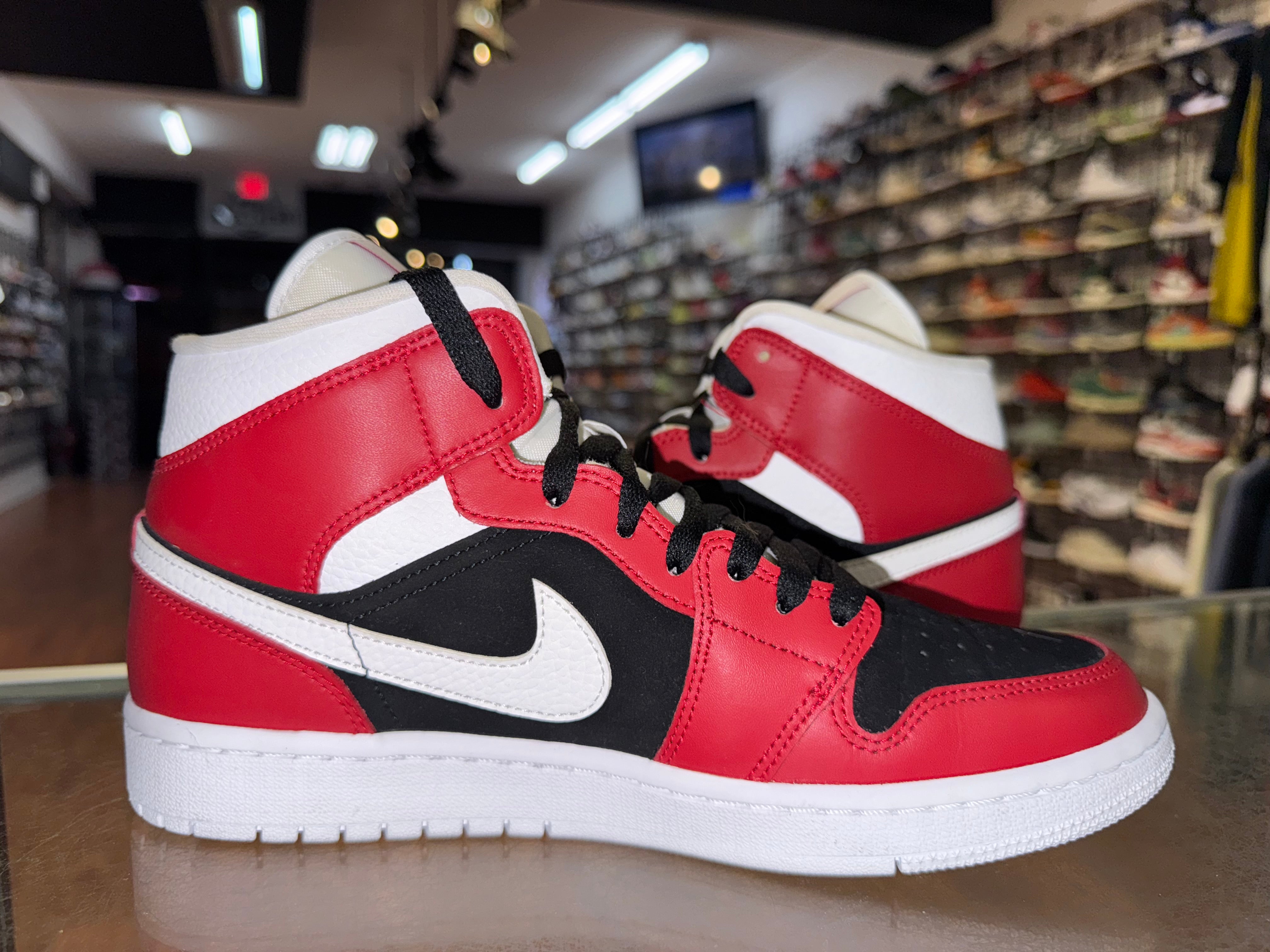 Size 8.5 (10W) Air Jordan 1 Mid "Gym Red Black"