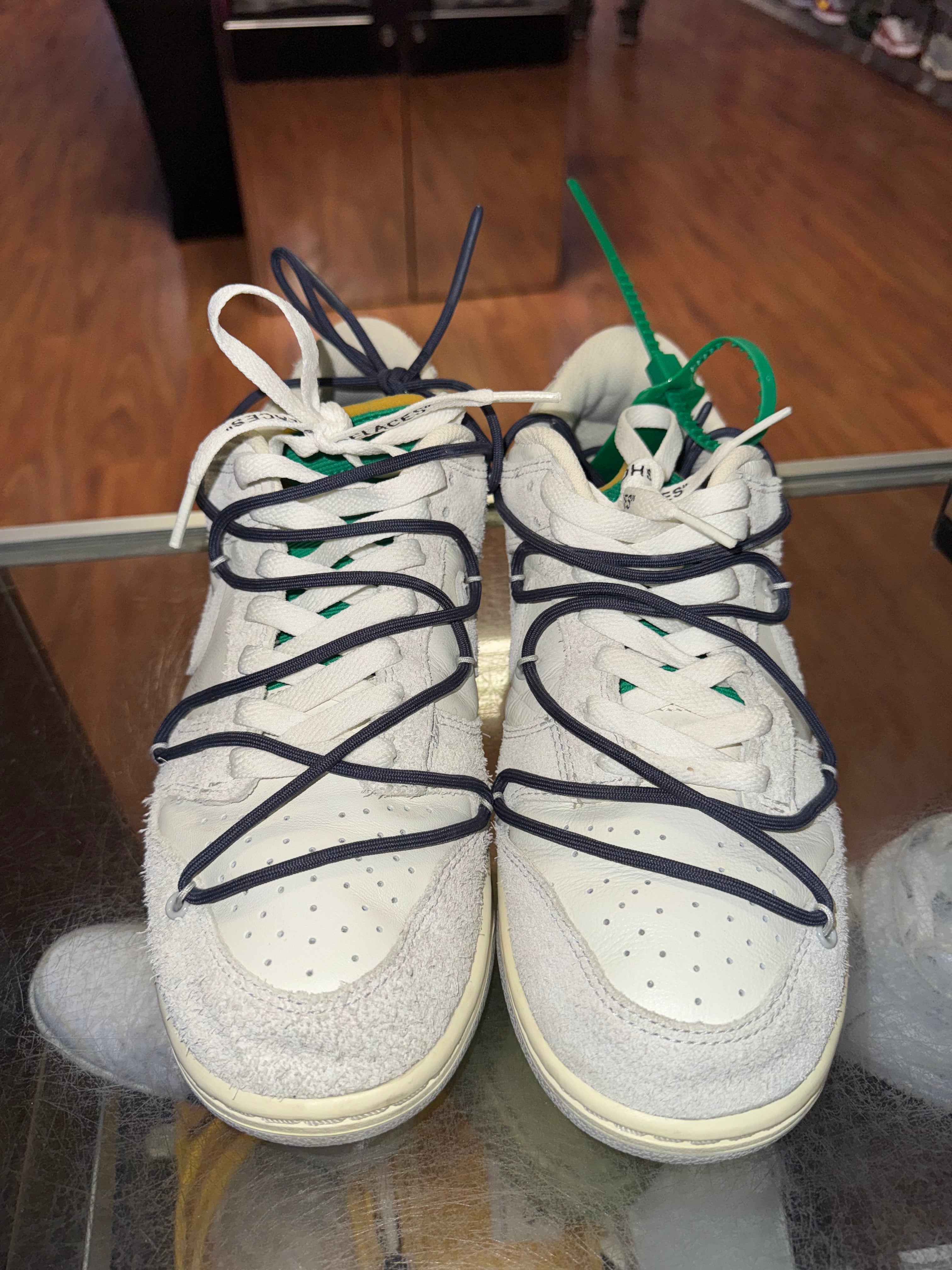 Size 9.5 Dunk Low Off White "Lot 20"