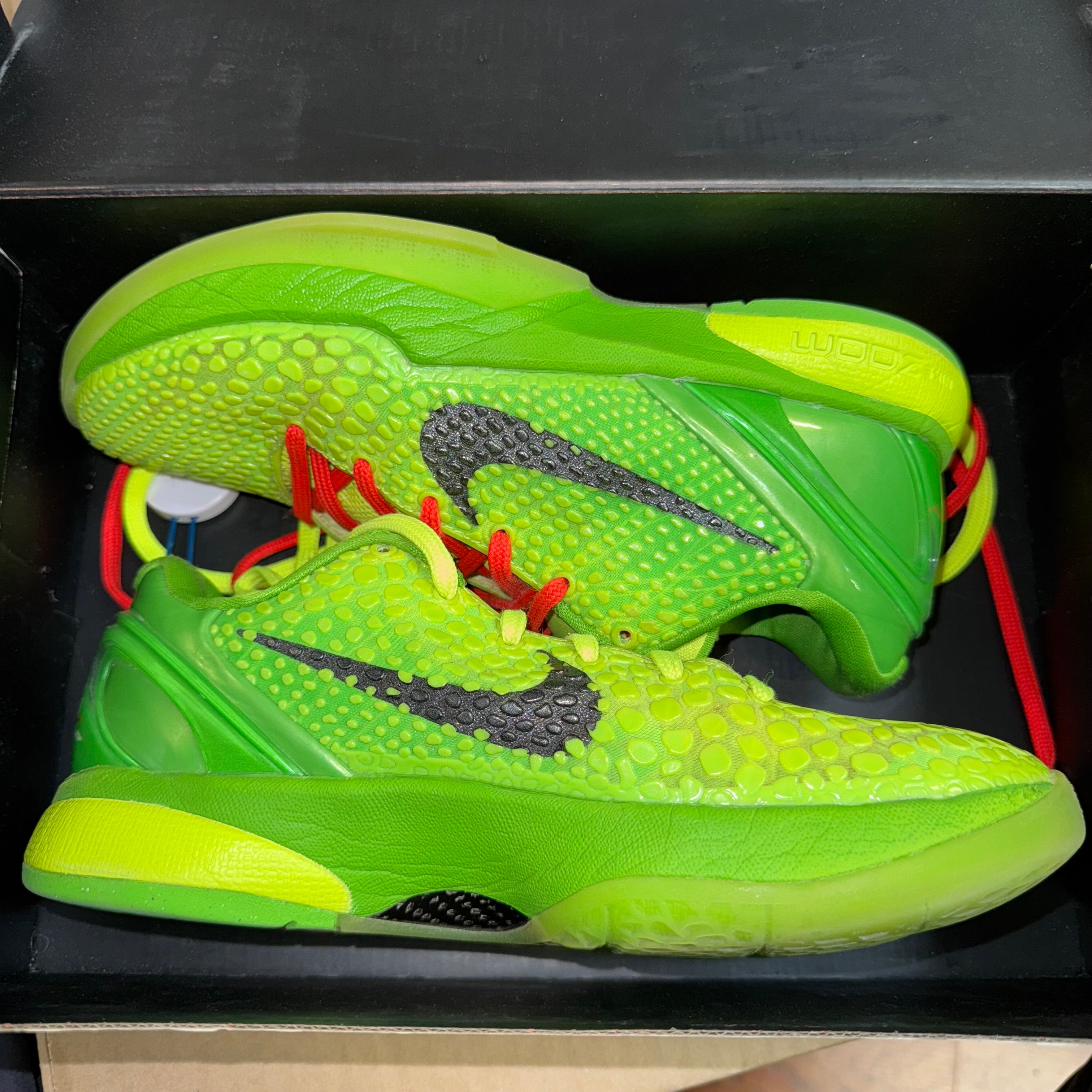 Size 6.5 Kobe 6 Protro "Grinch"