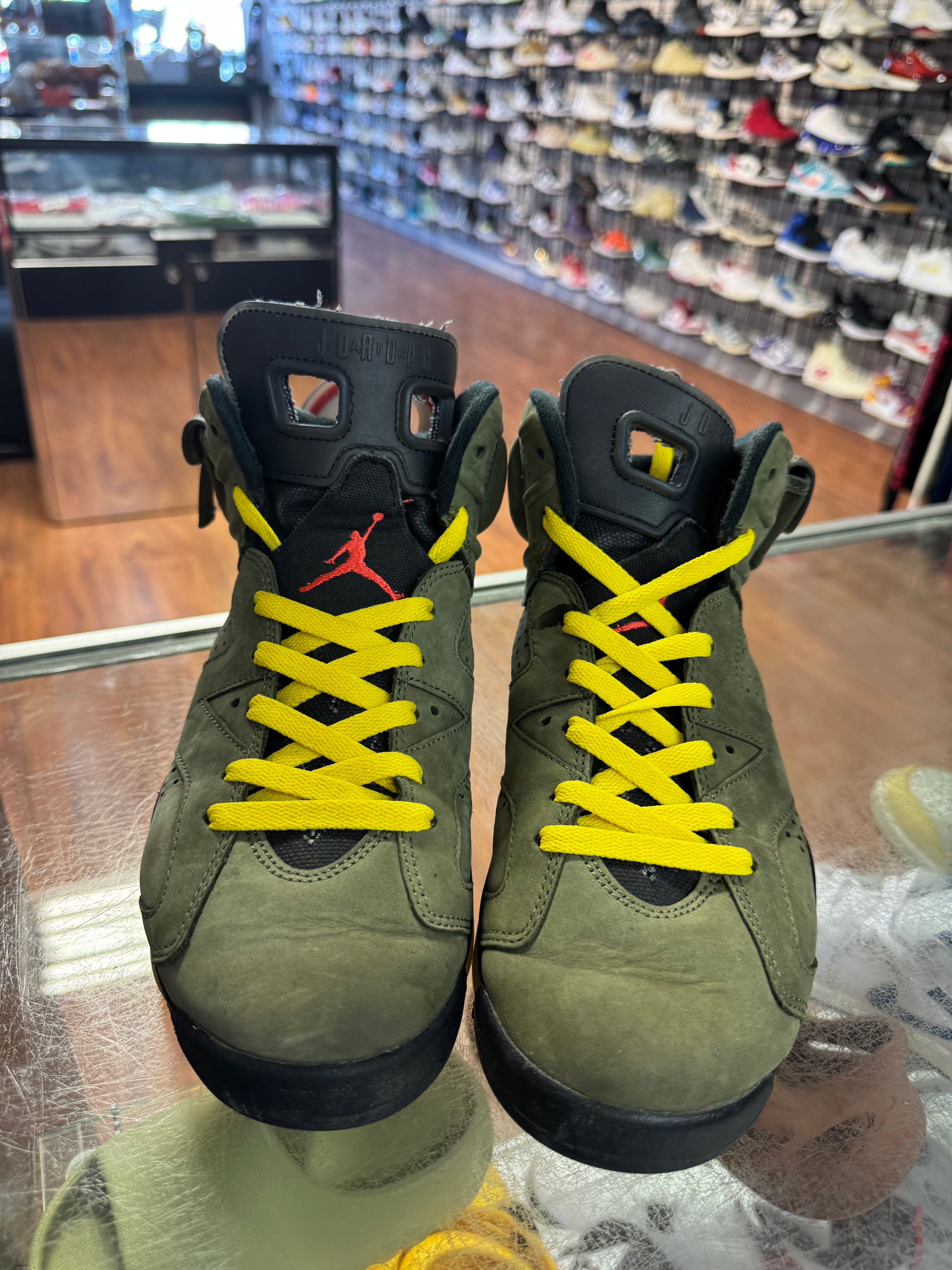 Size 8 Air Jordan 6 Travis Scott "Olive"