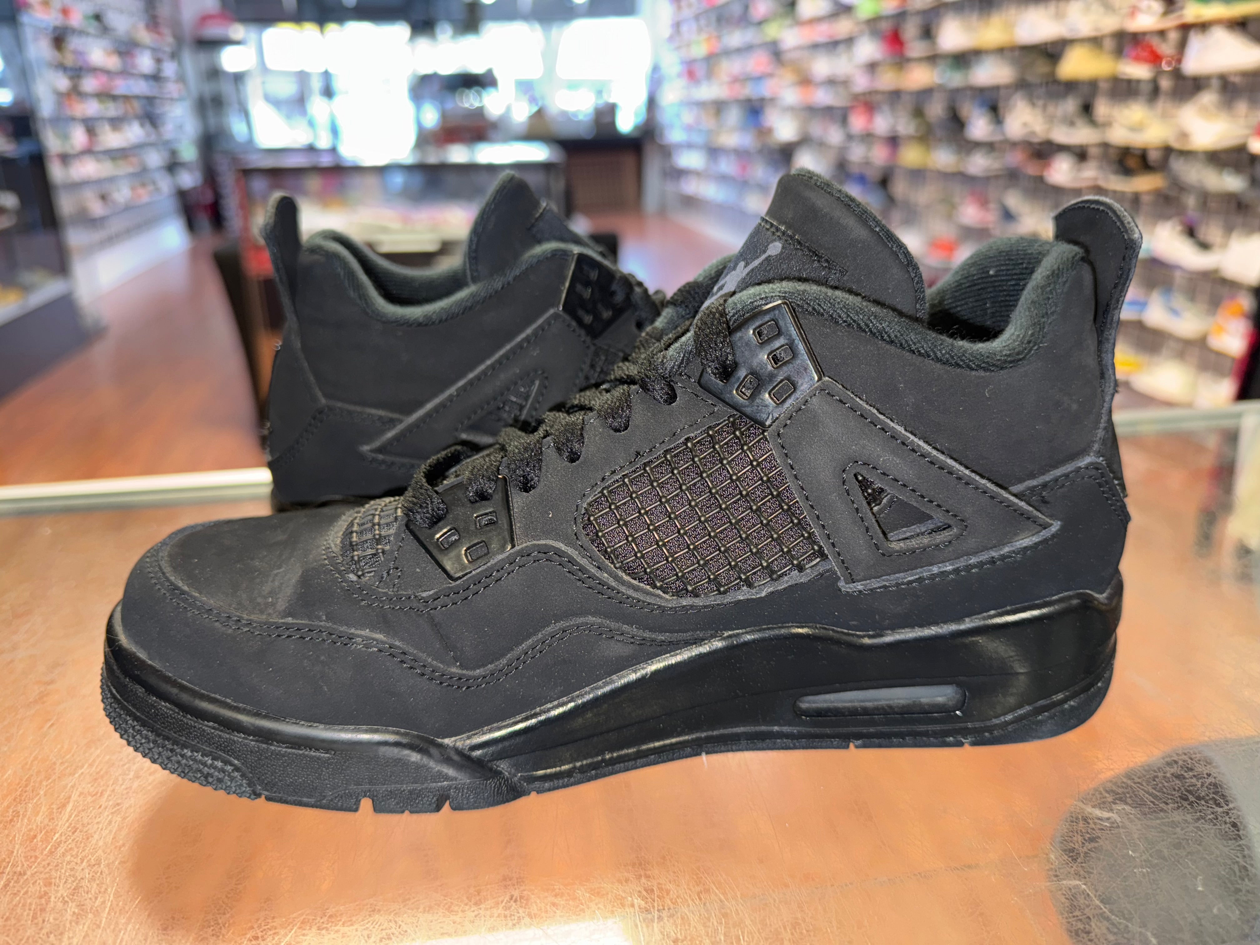 Size 6.5y Air Jordan 4 "Black Cat"