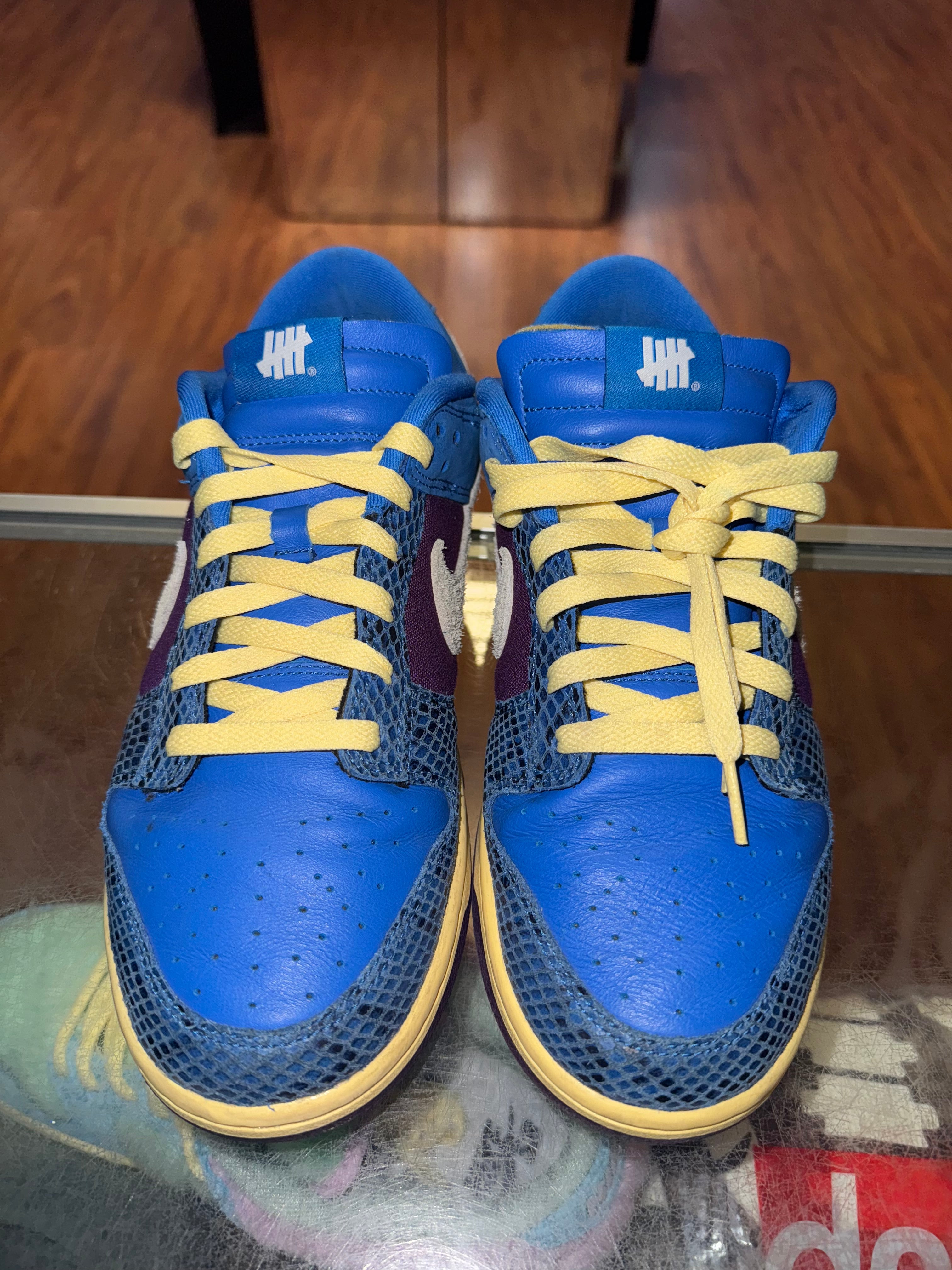 Size 10 Dunk Low Undefeated "5 On It Dunk vs AF1"