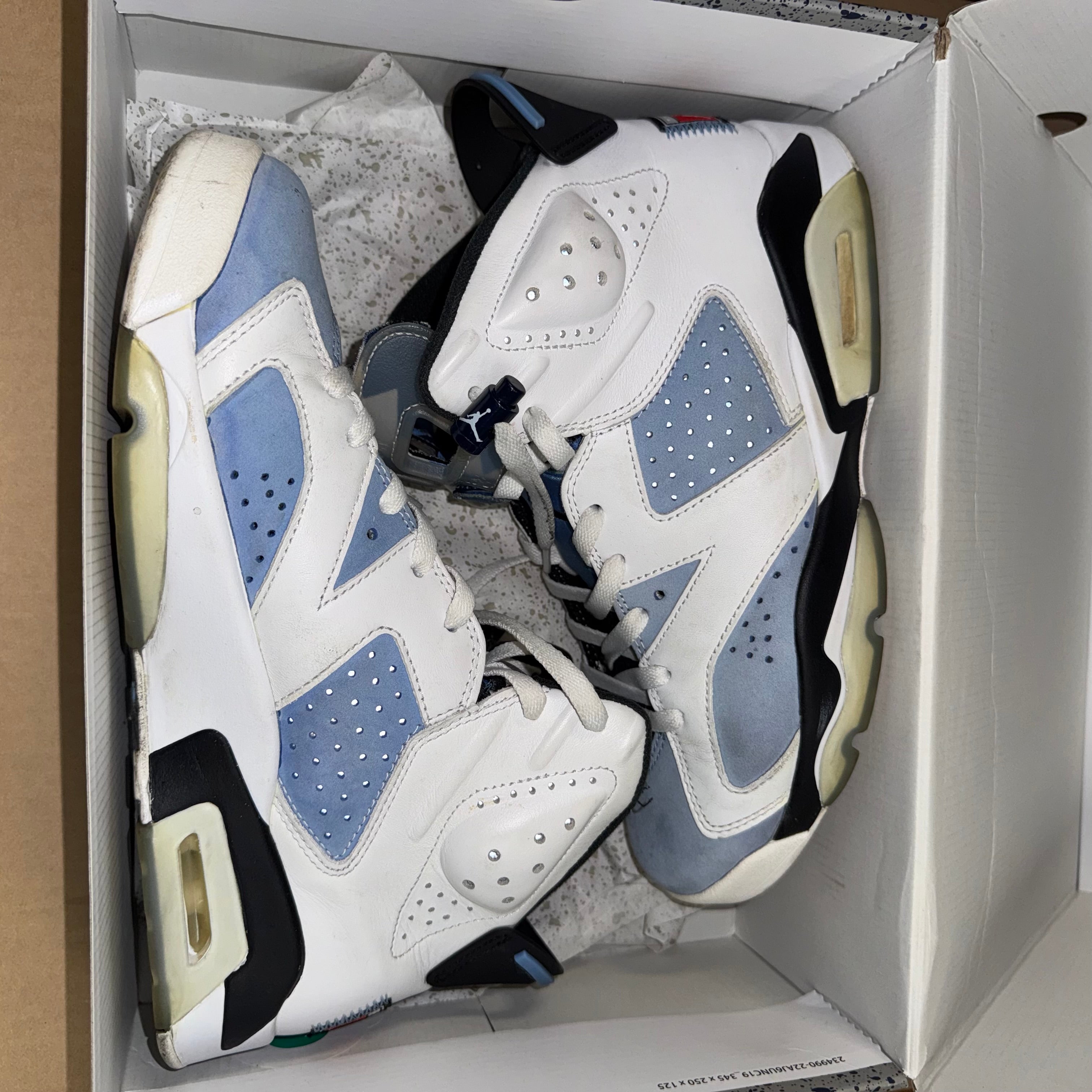 Size 9.5 Air Jordan 6 "UNC"