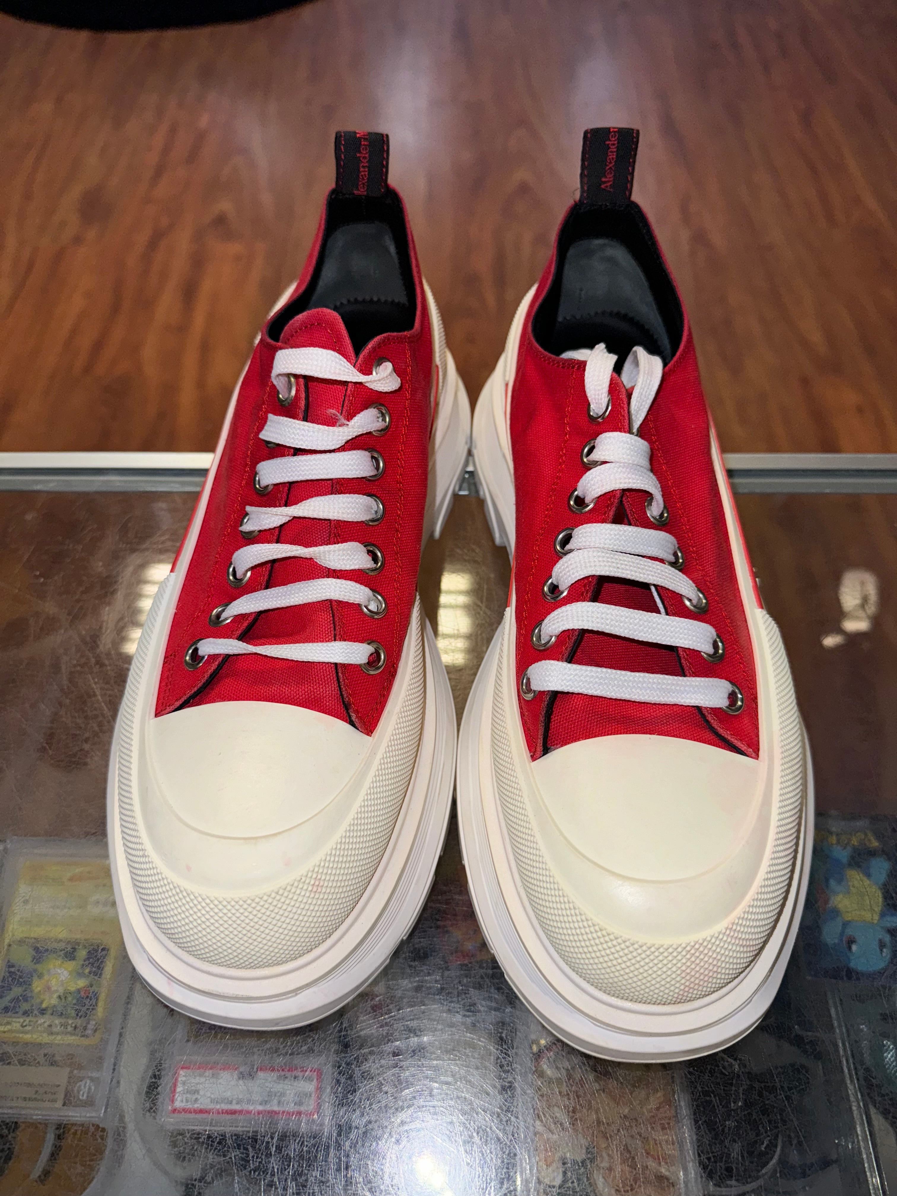 Size 12 (45EU) Alexander McQueen Low “Red/White”