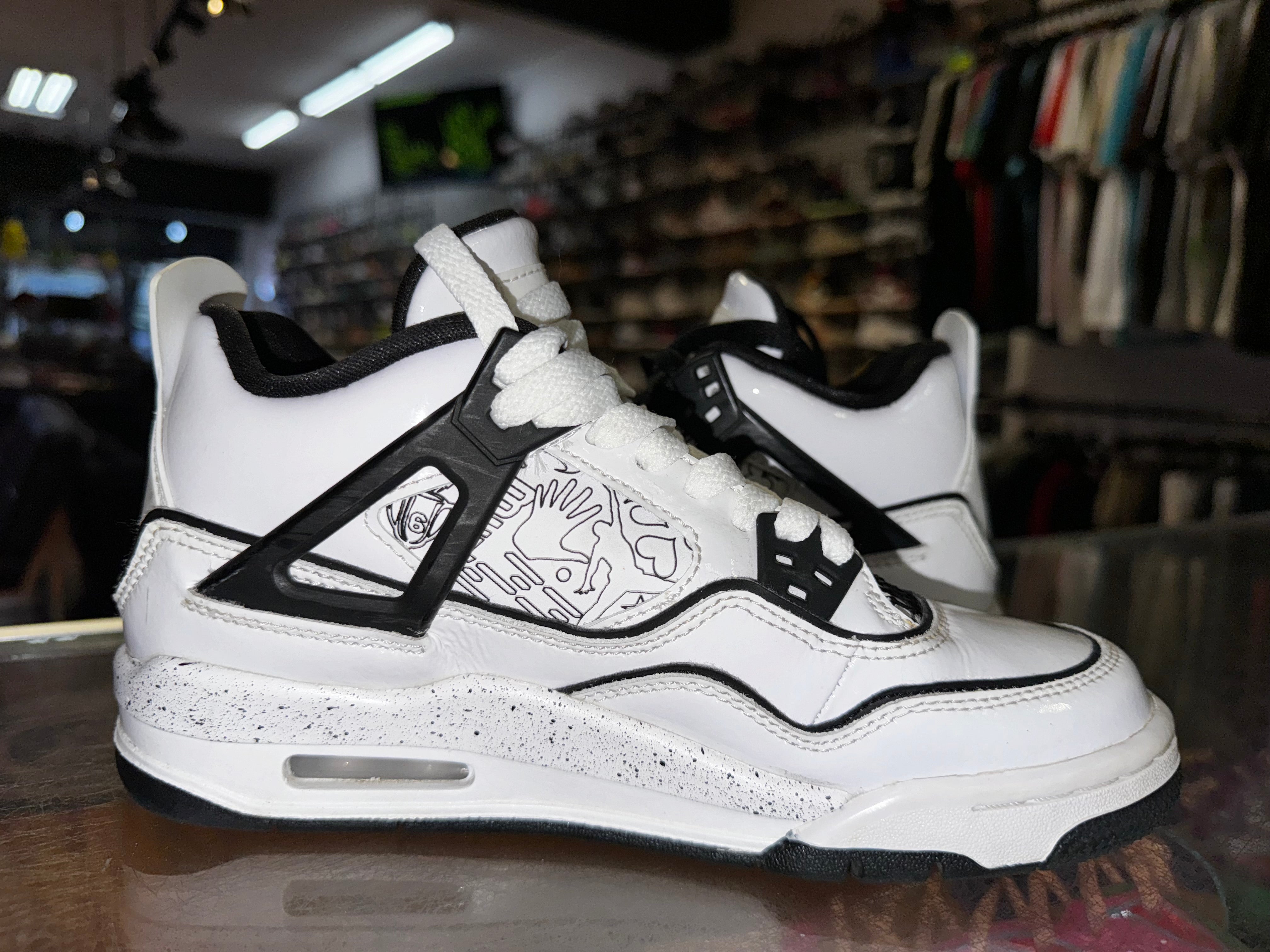 Size 4.5y Air Jordan 4 "DIY