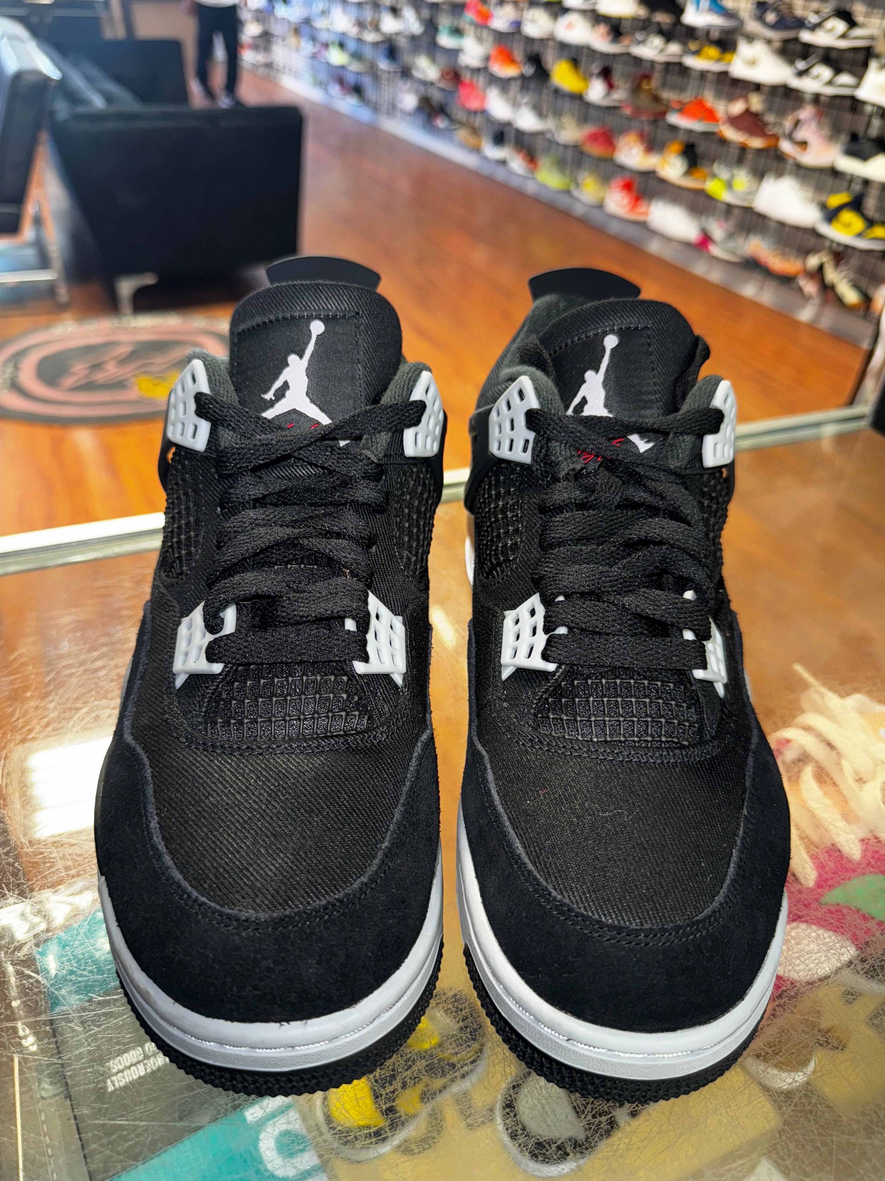 Size 8.5 Air Jordan 4 "Black Canvas"