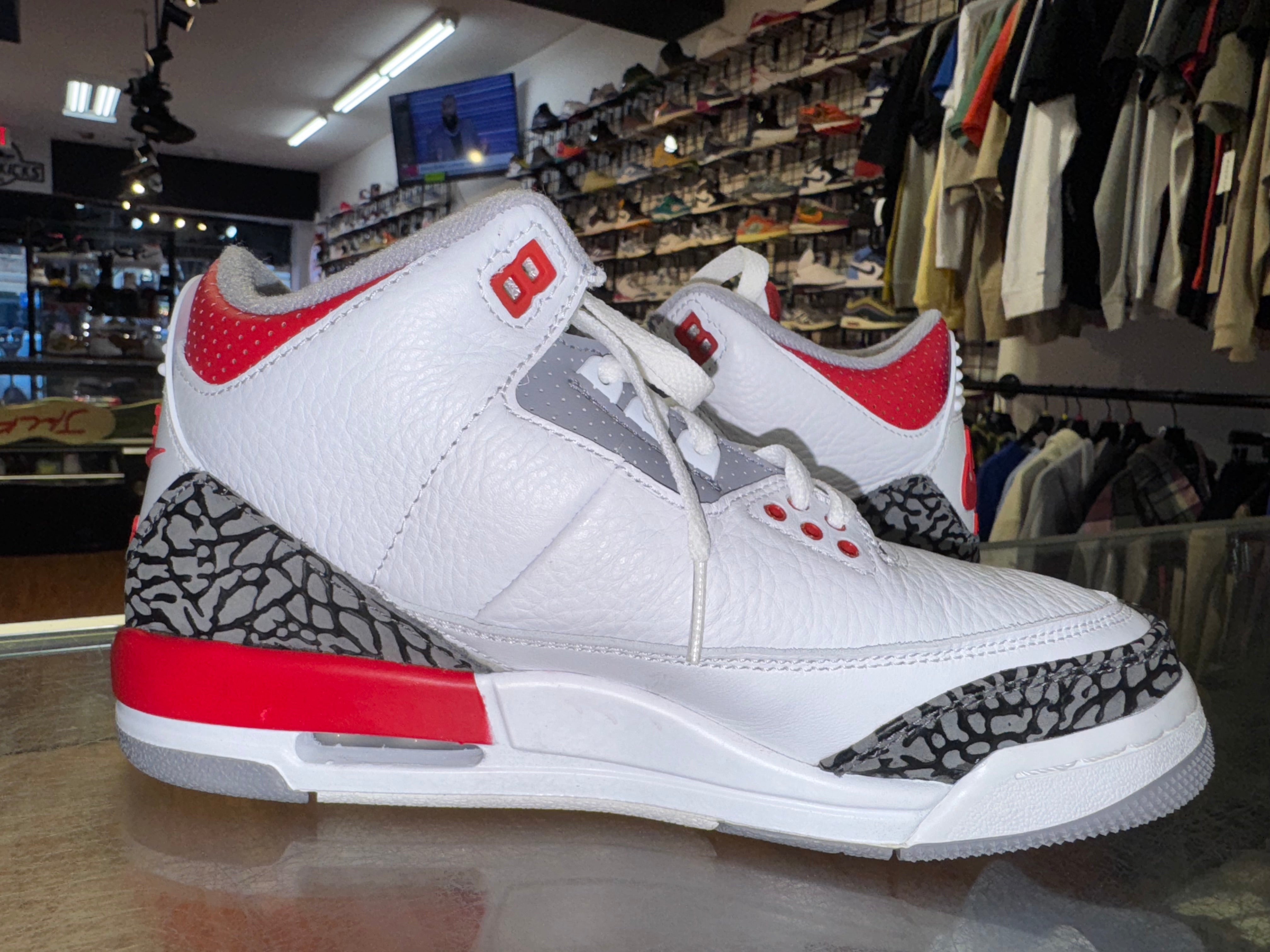 Size 6.5y Air Jordan 3 "Fire Red"